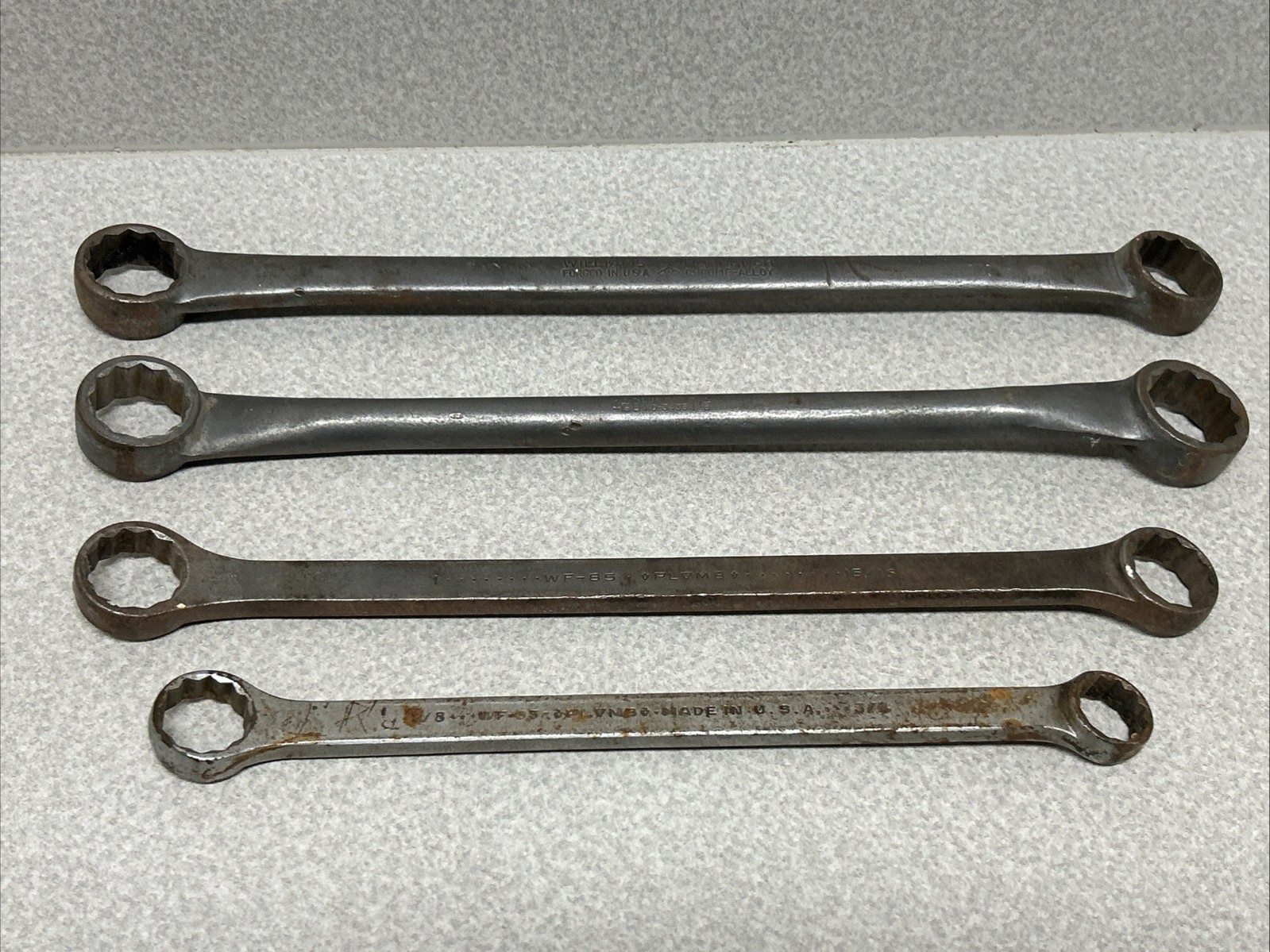 Lot of 4 Hand Wrenches Blue point Williams Plumb USA Large sizes