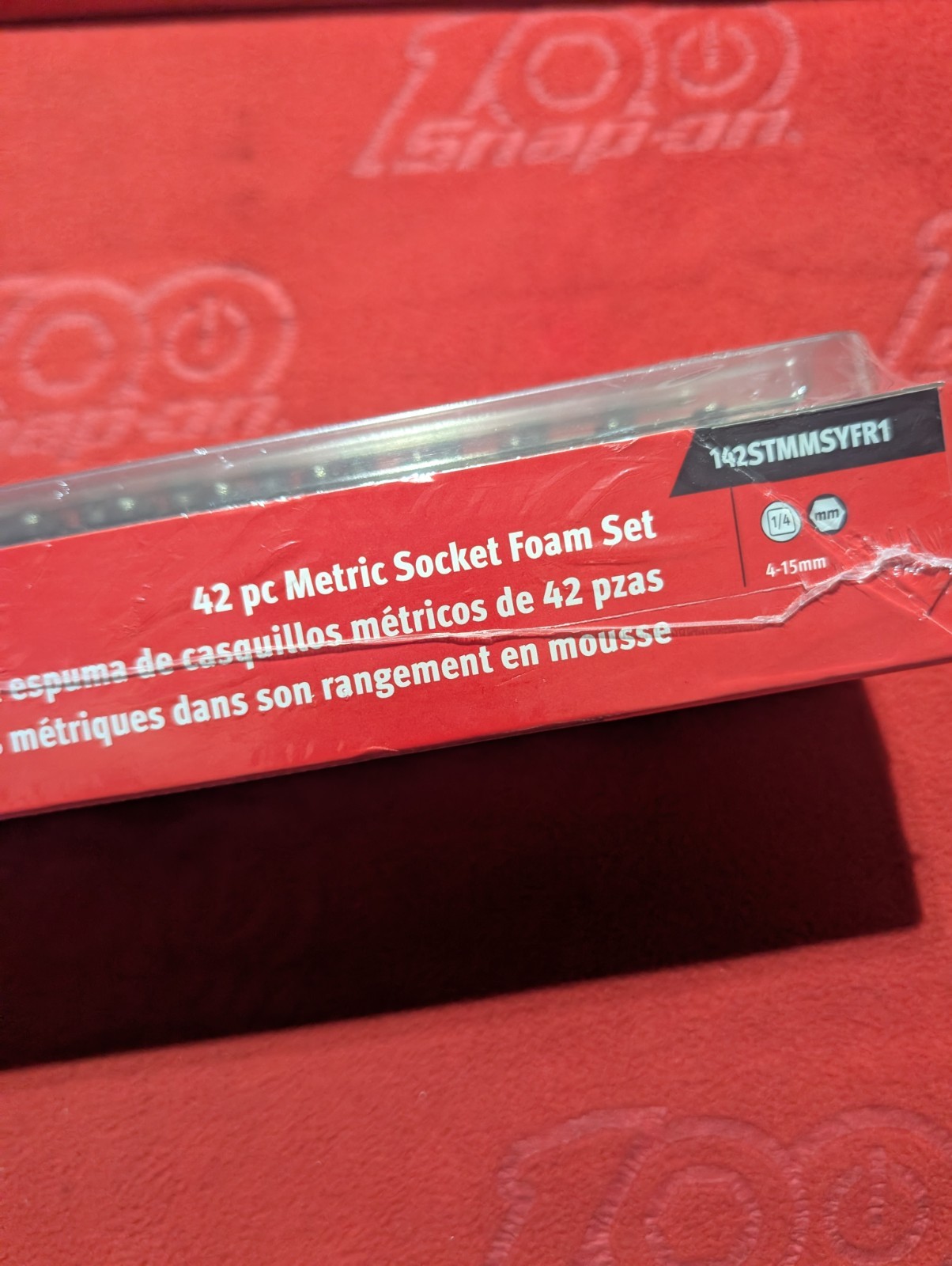 Snap-on BRAND NEW 42 Pc 1/4″ Dr Metric 6pt 4 – 15mm Socket Set #142STMMSYFR1 NEW