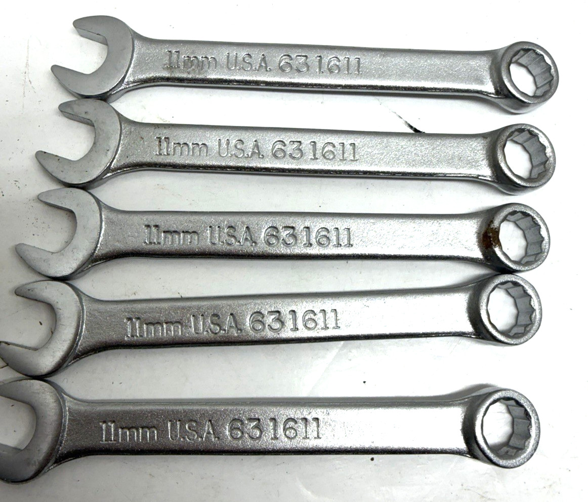 LOT 5 EASCO TOOLS 11MM WRENCHES 631611 SATIN FINISH