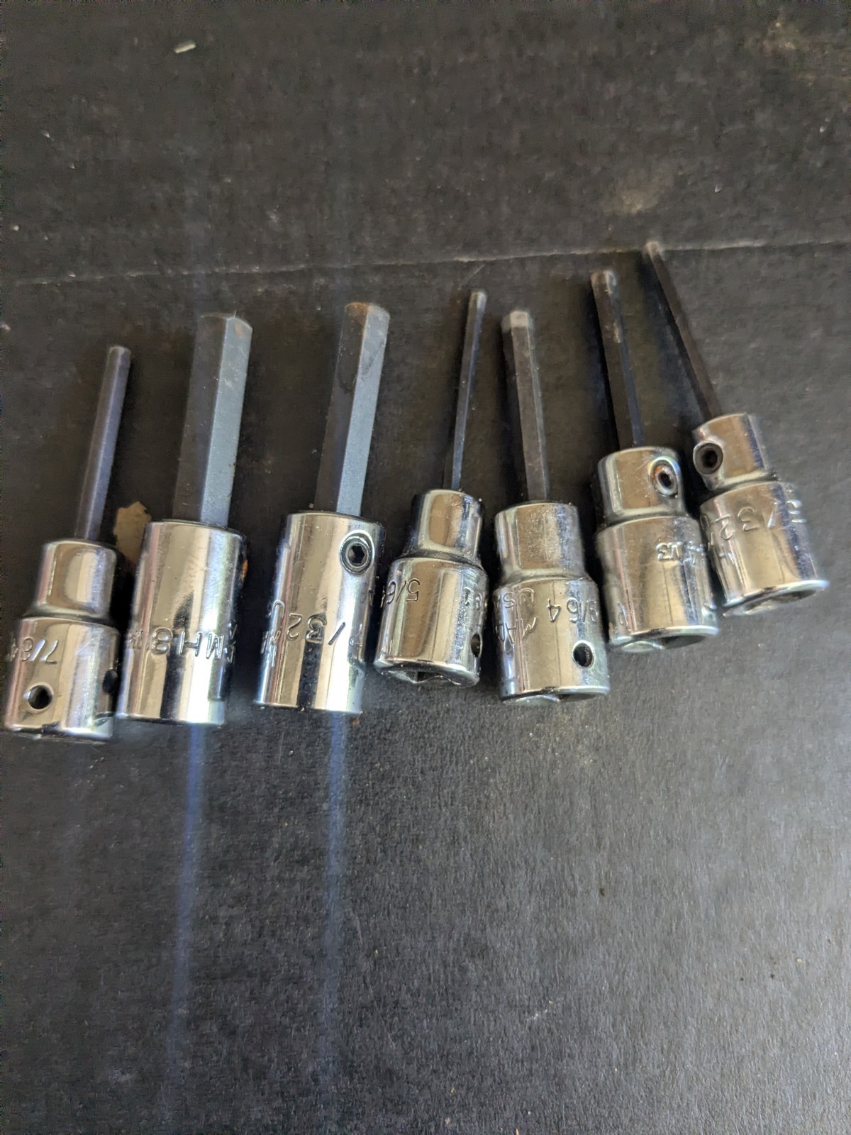 14 MAC Tools Hex Head Sockets Mixed Lot SAE MM 3/8″ & 1/4″ Drive USA Made Tools