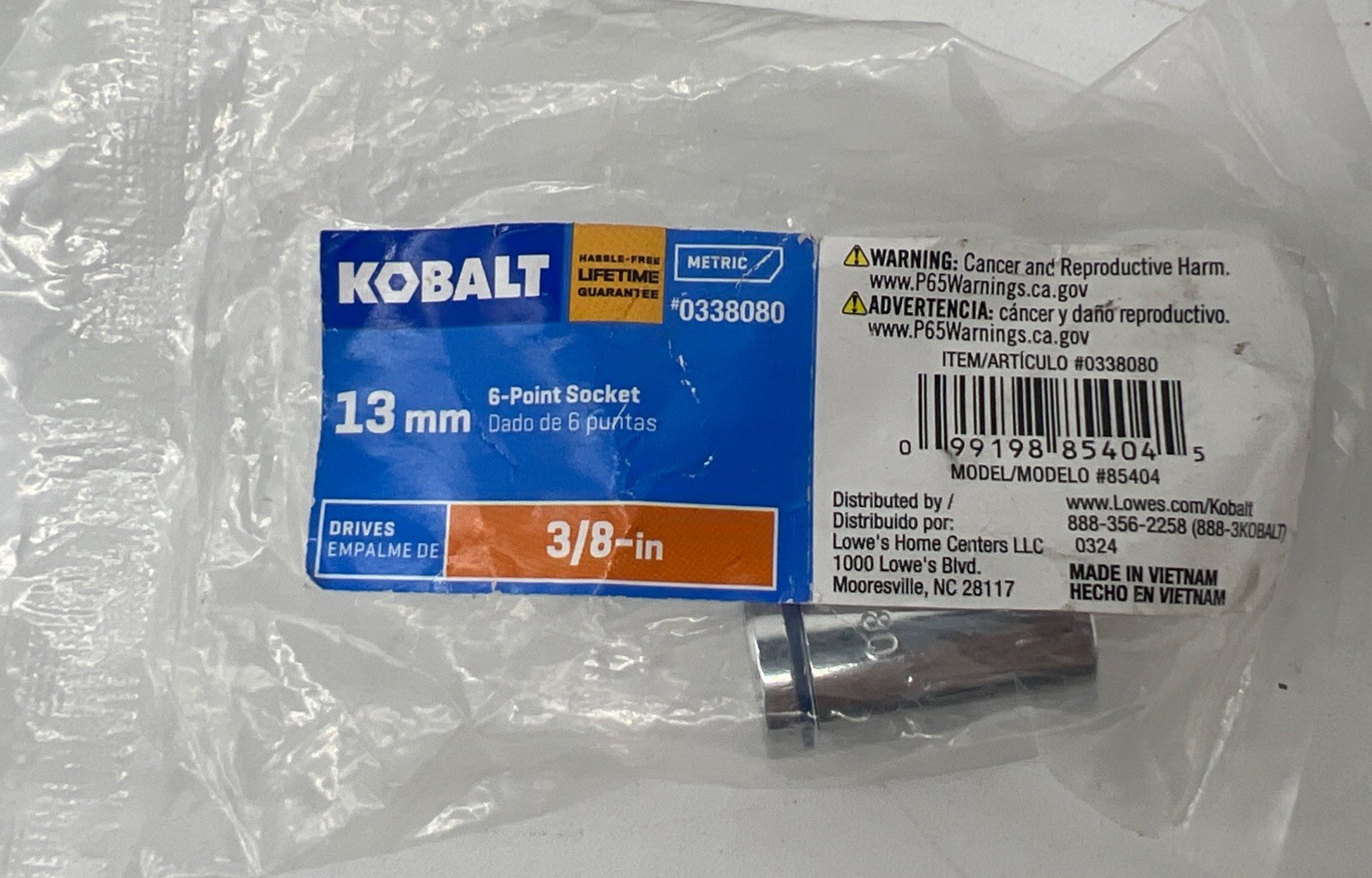New Kobalt 3/8in Driver 6/12 Point Reg Deep Sockets Various Sizes Select FreeS&H