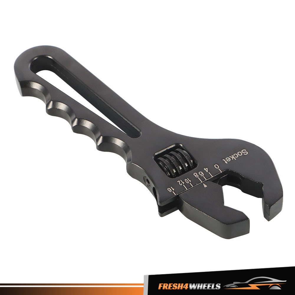 Black Aluminum 3AN-16AN Adjustable Wrench Tool Spanner For Hose End Fitting