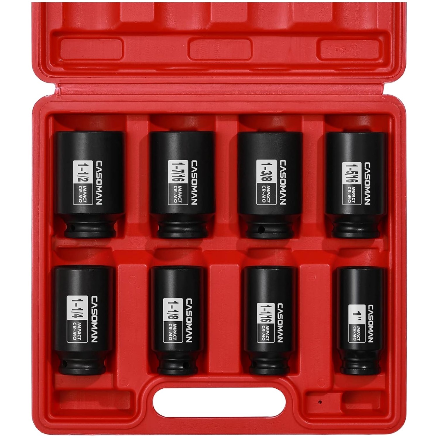 Chrome Moly 8-Pc Axle Nut Socket Set