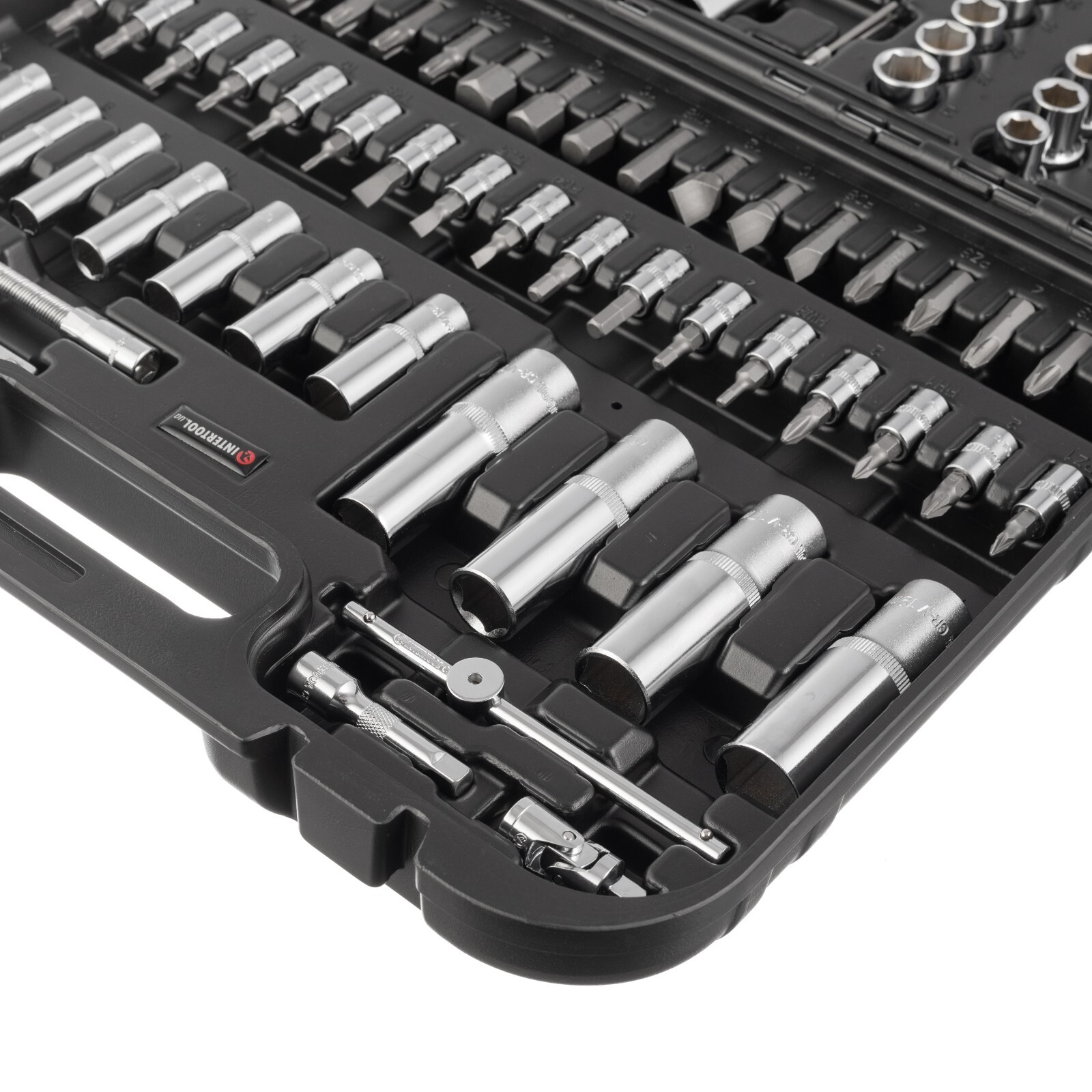 INTERTOOL 94pc 1/4″ and 1/2″ Ratchet Socket Wrench and Bit Set ET08-8094