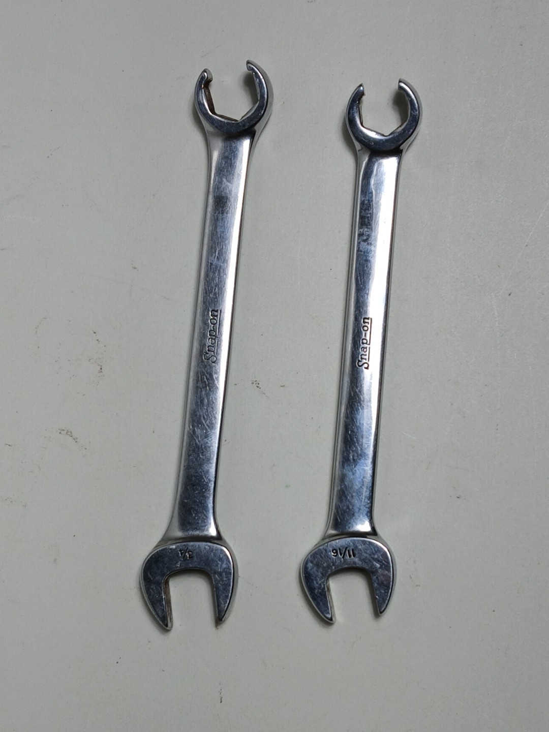 Snap On 8pc RXS10-RXS24 5/16″-3/4″ SAE Open-End Flare Nut Combination Wrench Set