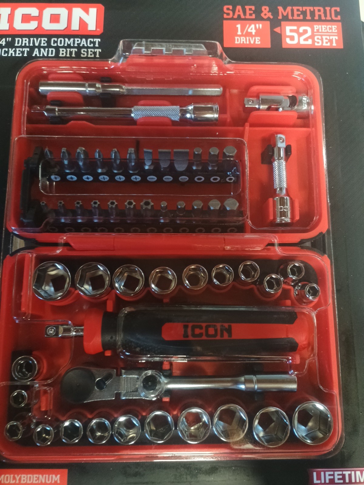 Icon 1/4″ Drive Compact Socket & Bit Set Rsxft-52