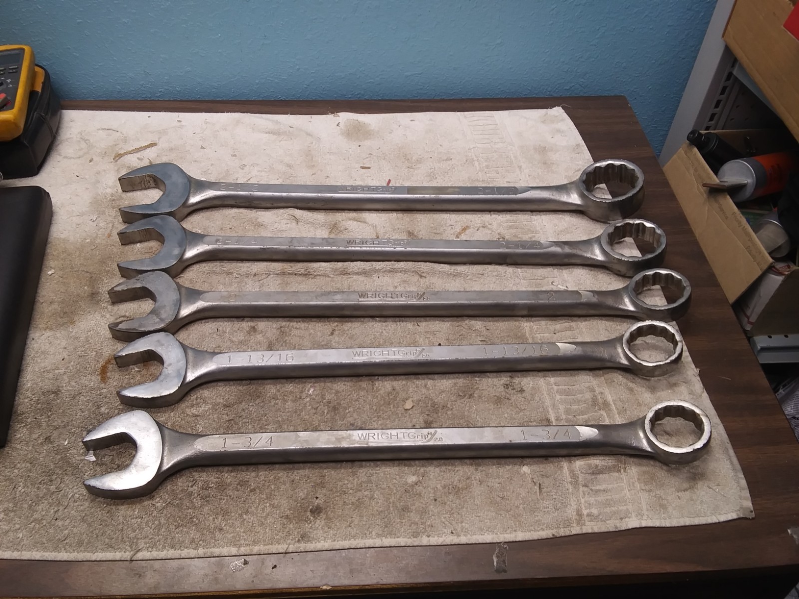 Wright Tools Large Combination Wrench Set 5pc SAE Wright Grip USA