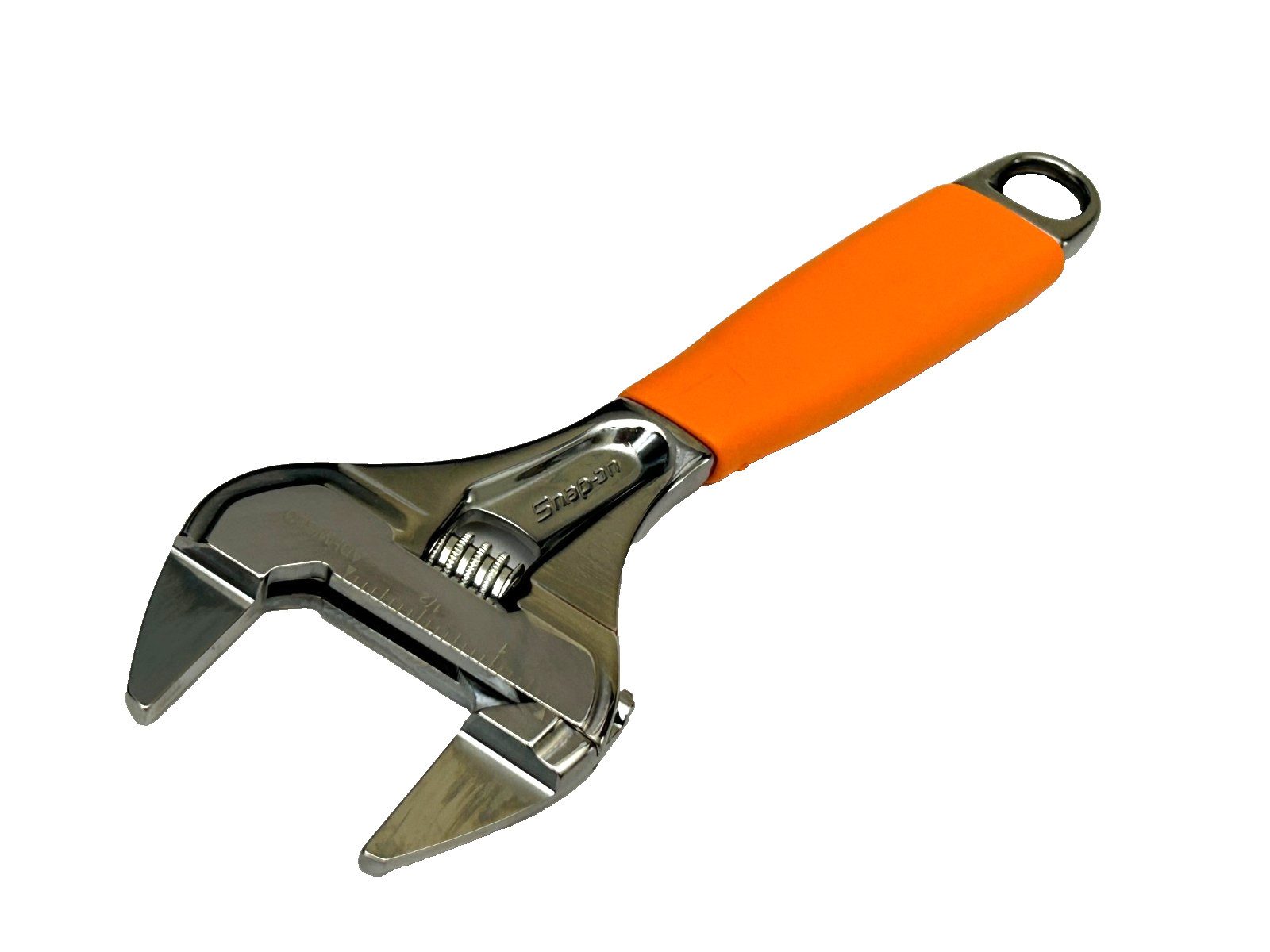 Snap-on Tools ORANGE 8″ SLIM JAW Wide-Mouth Adjustable Wrench ADHWS8O SPAIN NEW