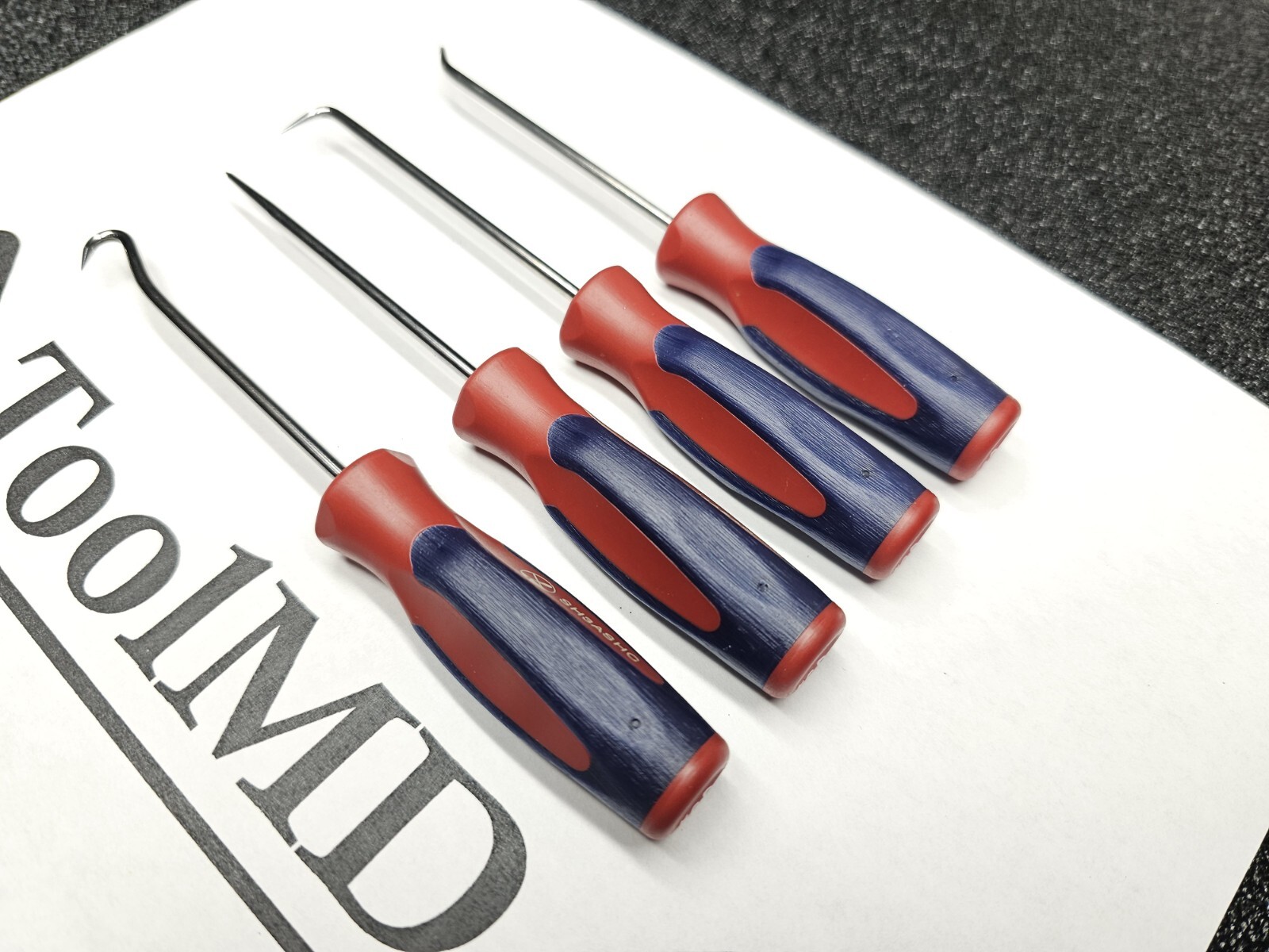 Snap-on Tools USA RARE 4pc RED WHITE & BLUE Mini Awl Hook Pick Set SGASA204C