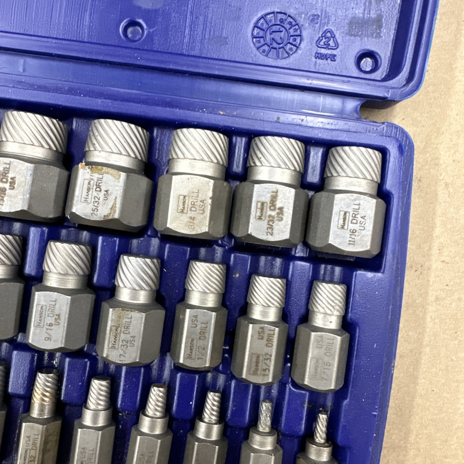 🇺🇸 Irwin Hanson USA 53227 25pc Multi-Spline Extractor Set Size Range 1/8′-7/8″