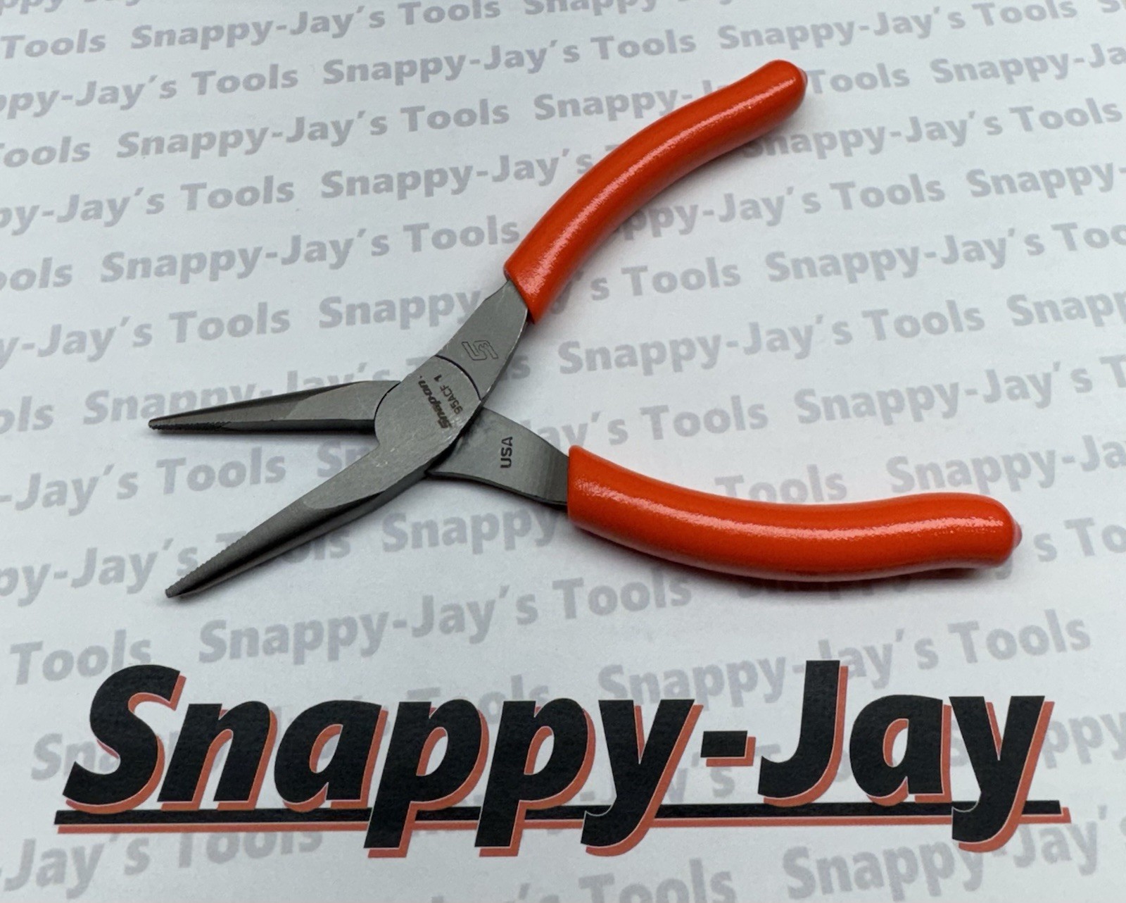 Snap-on Tools USA NEW ORANGE 6″ Soft Grip Needle Nose Pliers 95ACFO