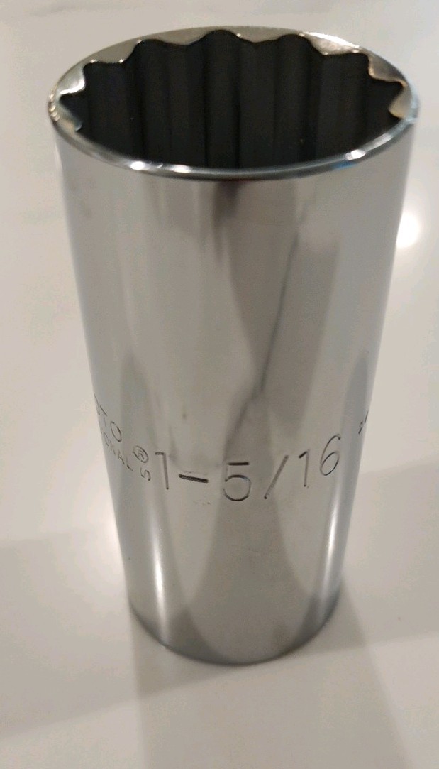 NEW! Proto 5342 1- 5/16″ Deep Socket, 1/2-Inch Drive, 12 Point