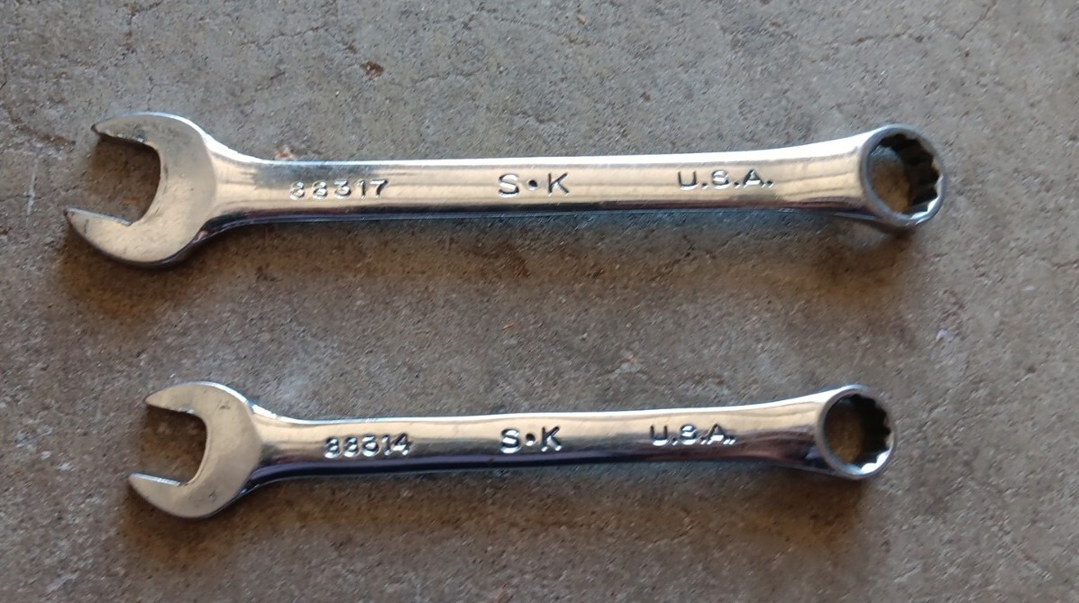 S-K Metric 12 Pt. Combination Wrenches 17mm & 14mm ~ 88317 & 88314