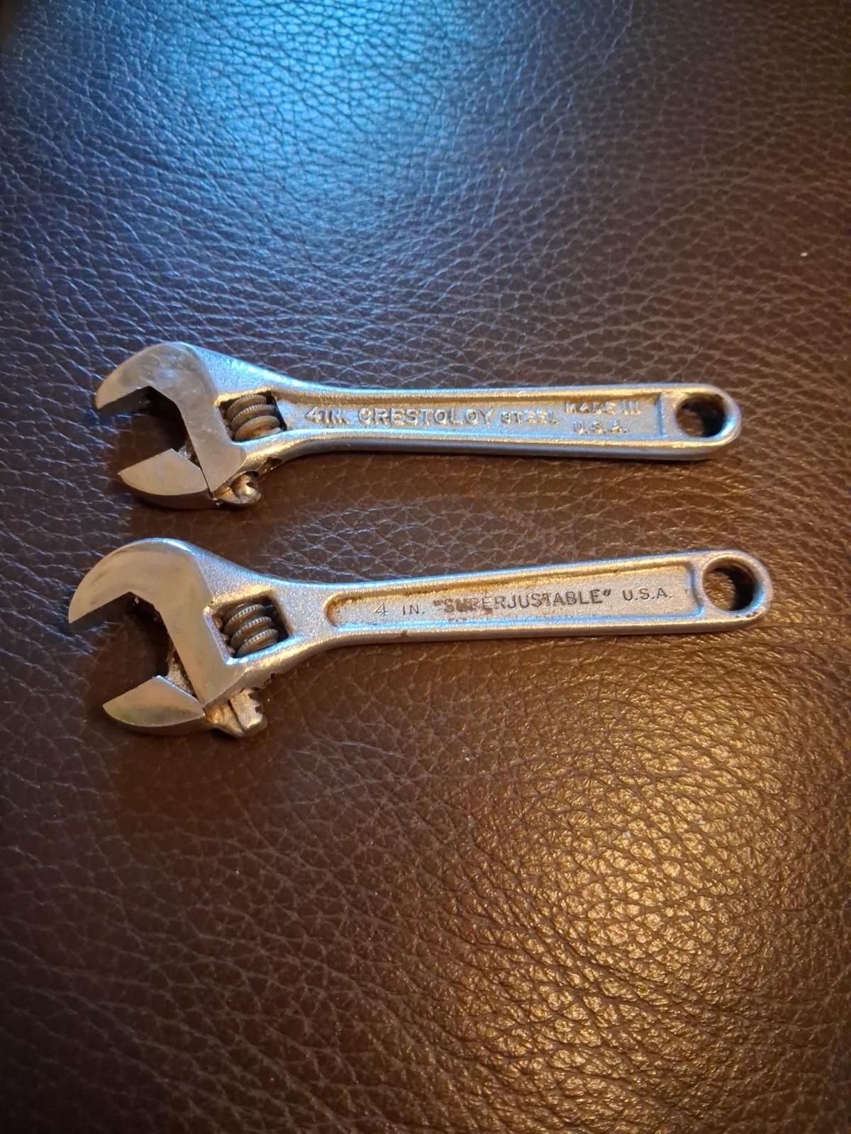 Lot Of 2 Vintage JH Williams 4″ & Crescent 4″ Adjustable Wrench USA