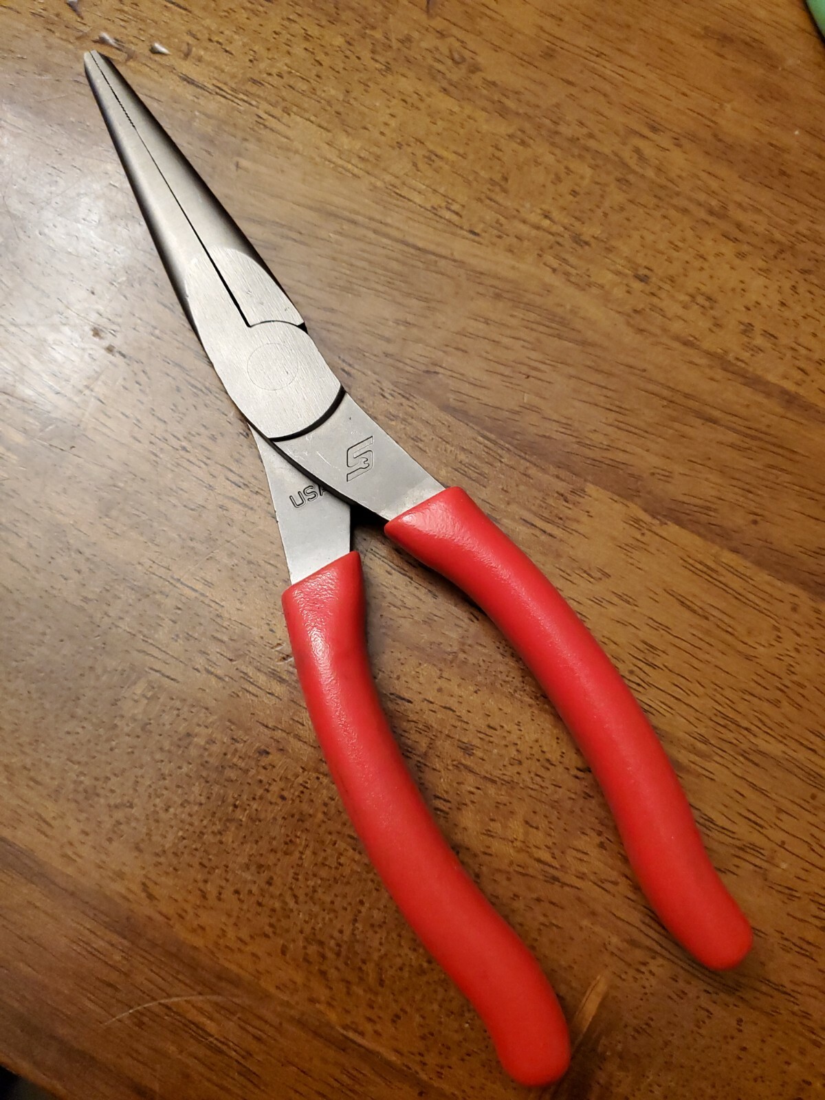 *NEW* Snap On Tools 97ACF Talon Grip™ RED Needle Nose Pliers FREE SHIPPING