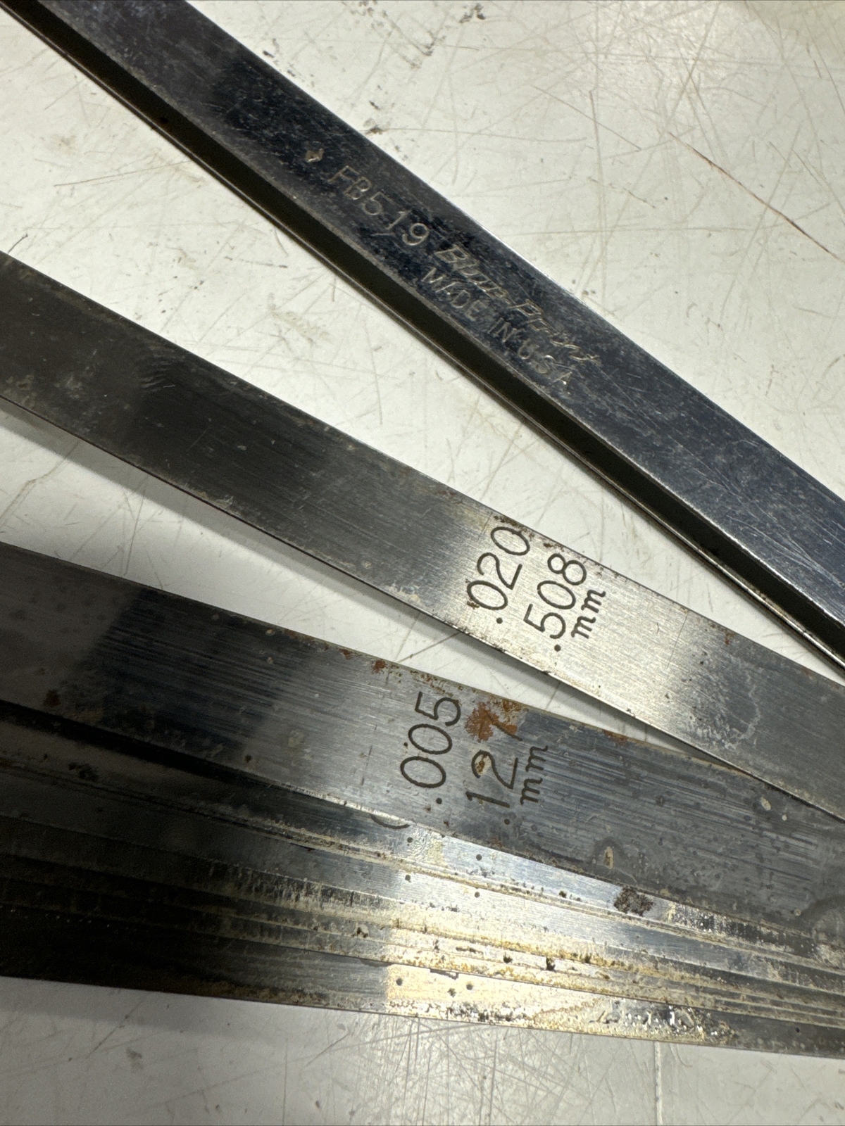 Vintage Blue Point Large FB 519 Feeler Gauge 18.5 » VGC .005 .127mm to .020 – T5