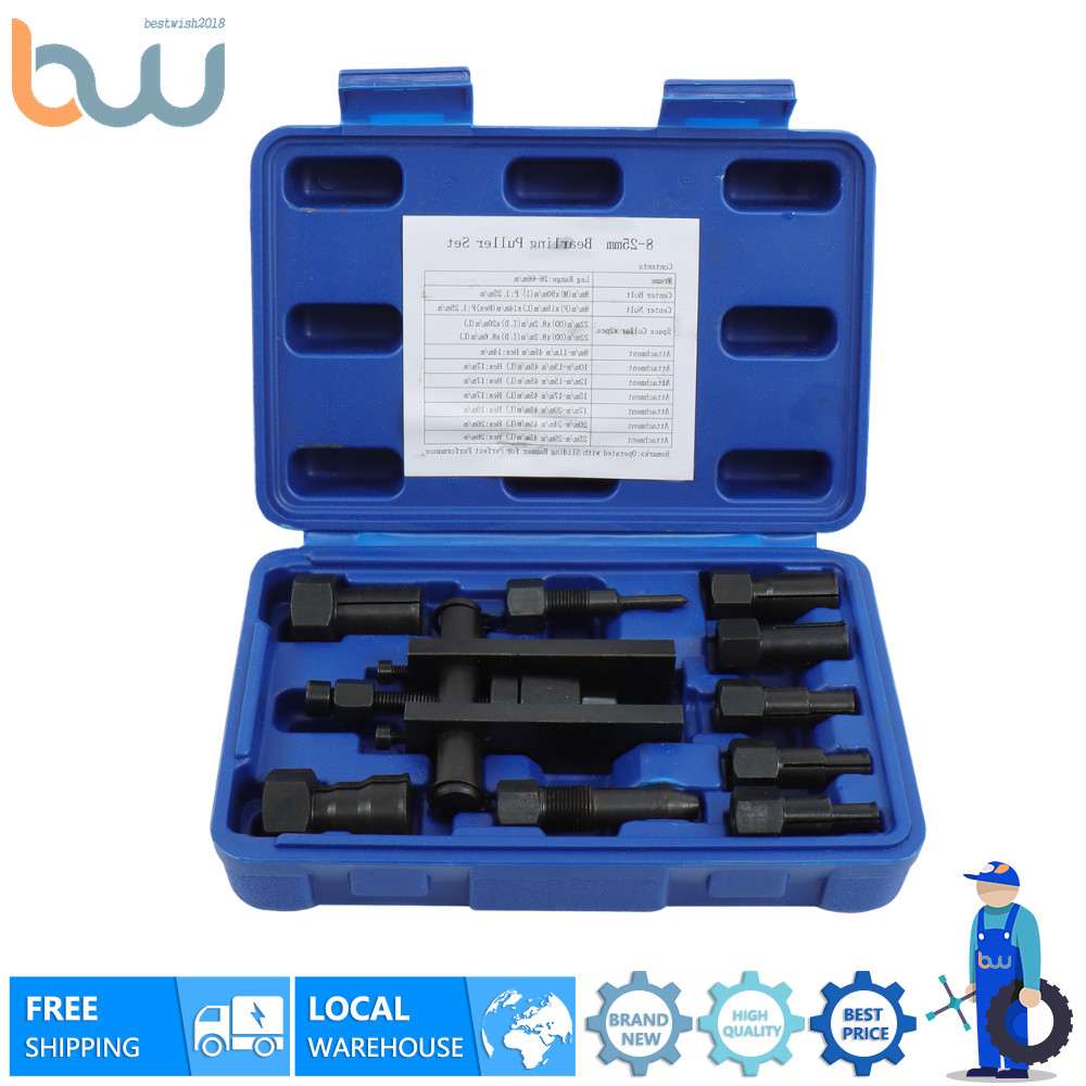 10PCS Universal 8-25MM Motorcycle Inner Bearing Disassembly Tool Set With Box