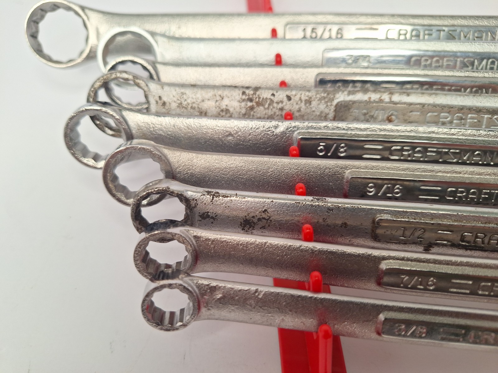 SEARS CRAFTSMAN USA VV 9PC SAE DOUBLE BOX END WRENCH SET 3/8″ to 1″*READ* (C1)