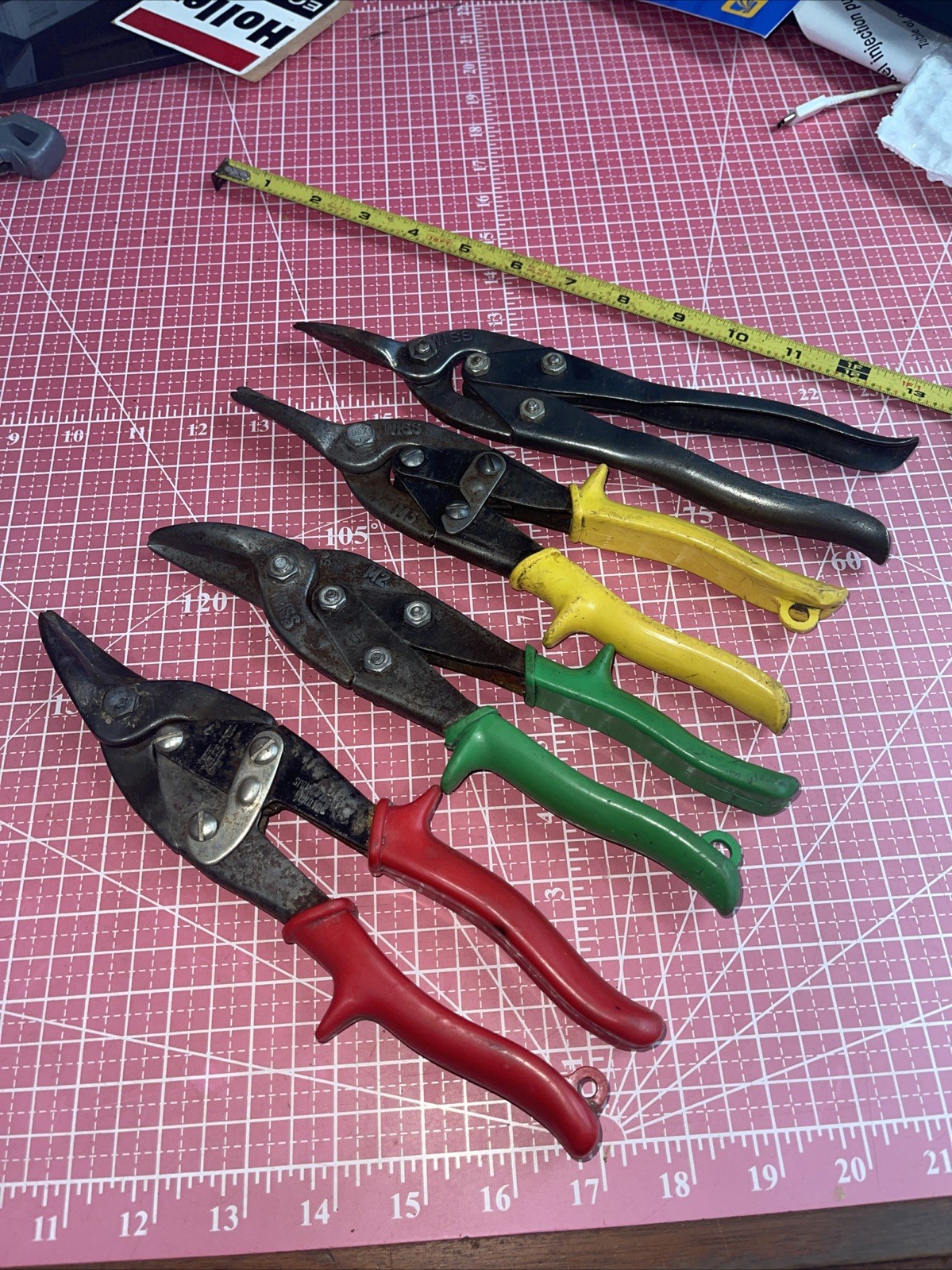 Vintage Wiss USA M2 Right M3 Straight & Master Mechanic Left Aviation Snips Set