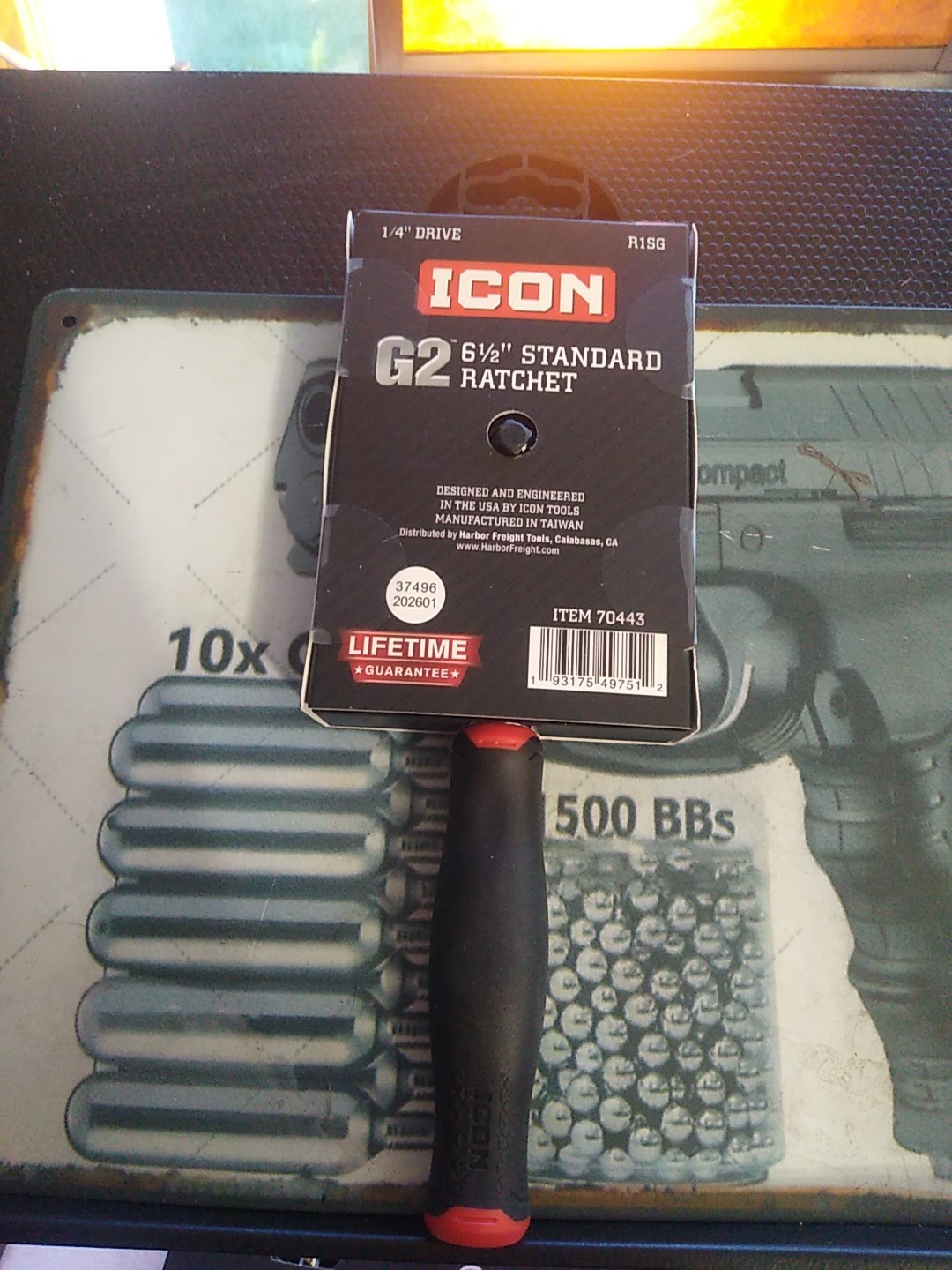 ICON 1/4 in. Drive Professional Ratchet with Comfort Grip R1SG ~ 6 1/2″ Standard