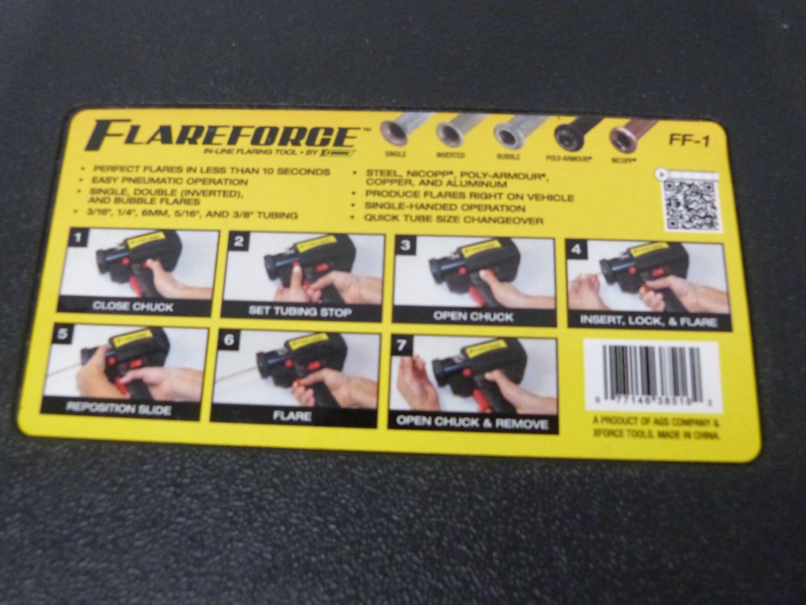 AGS Flareforce FF-1 Pneumatic Flaring Tool Kit