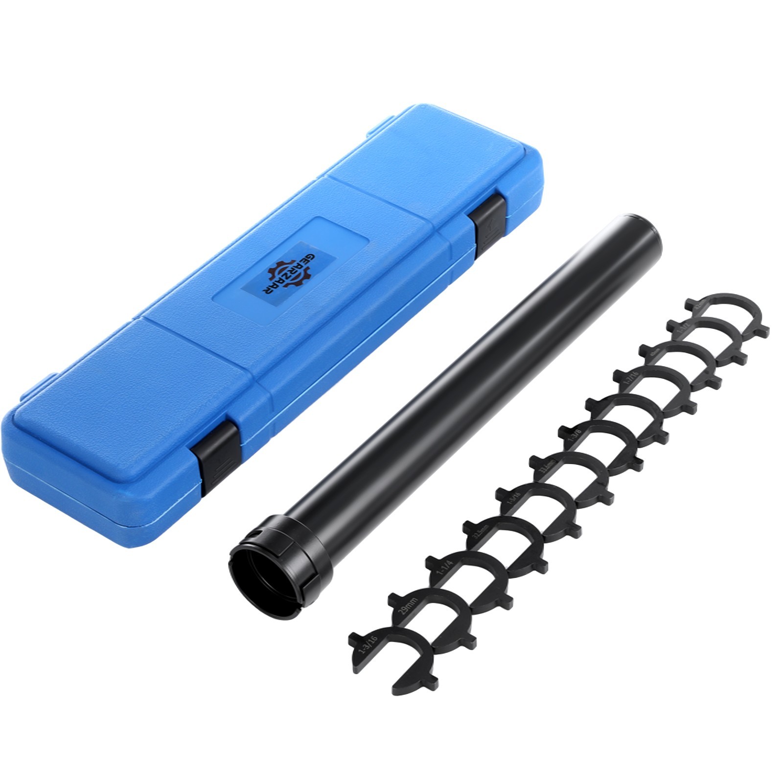Heavy Duty Inner Tie Rod Wrench Kit 13pc, 12 Adapters SAE Metric, 1/2″ Drive