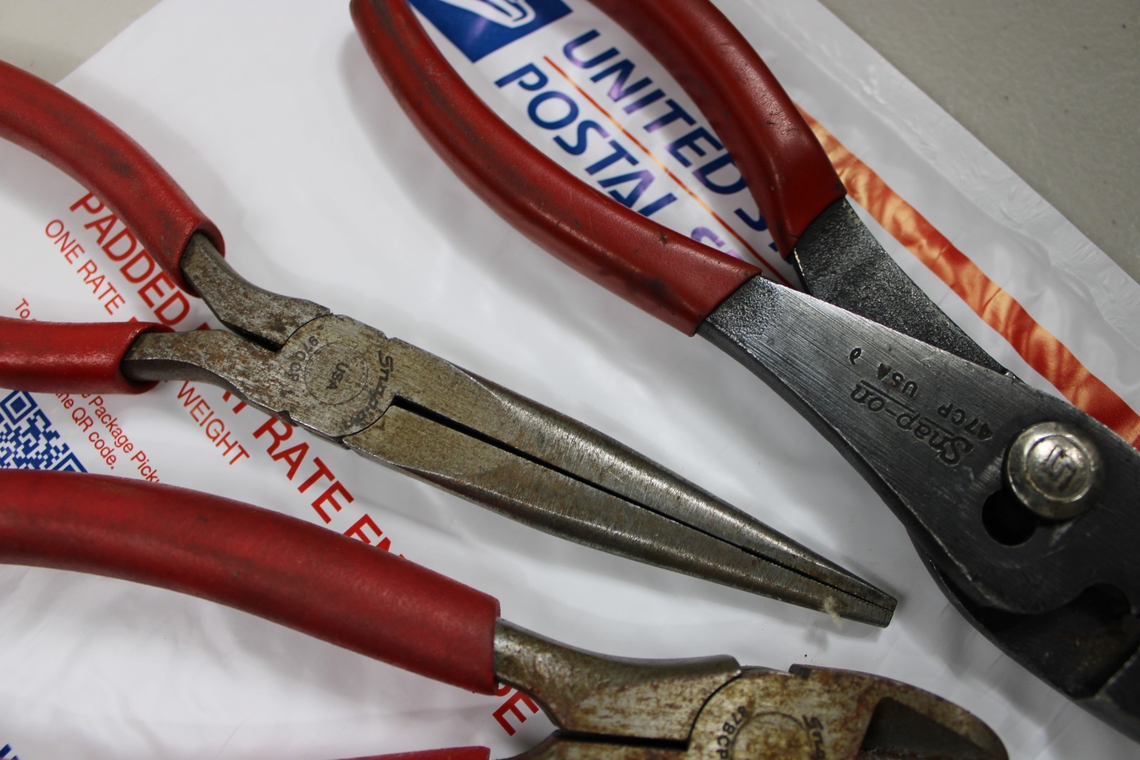 Snap On USA 6pc RED Grip Cutters & Pliers 47CP 96BCP 32BCP 87BCP 96BCP 97BCP