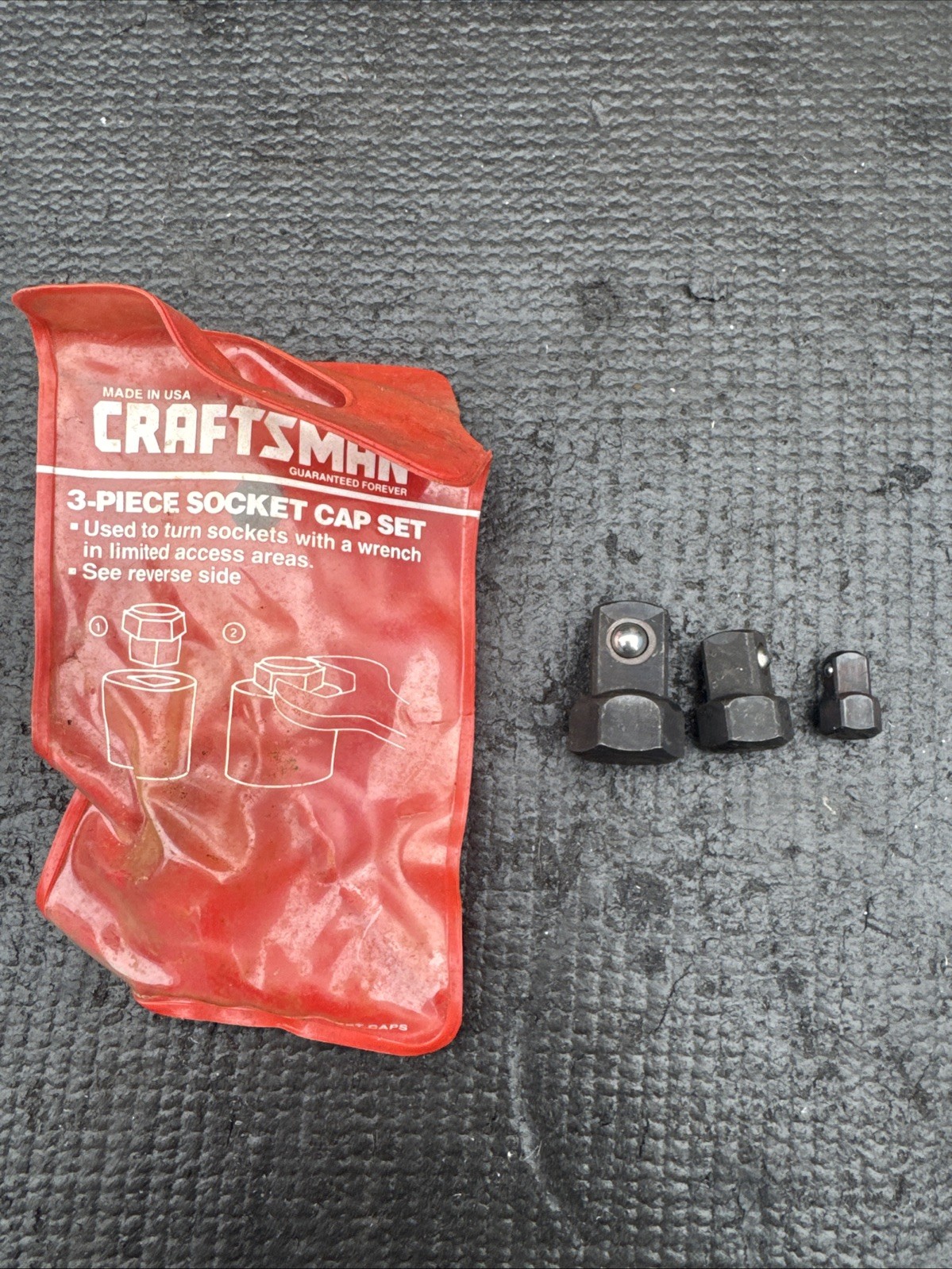 Sears Craftsman USA Nos 43303 3pc Socket Cap Set All Drives Read Notes