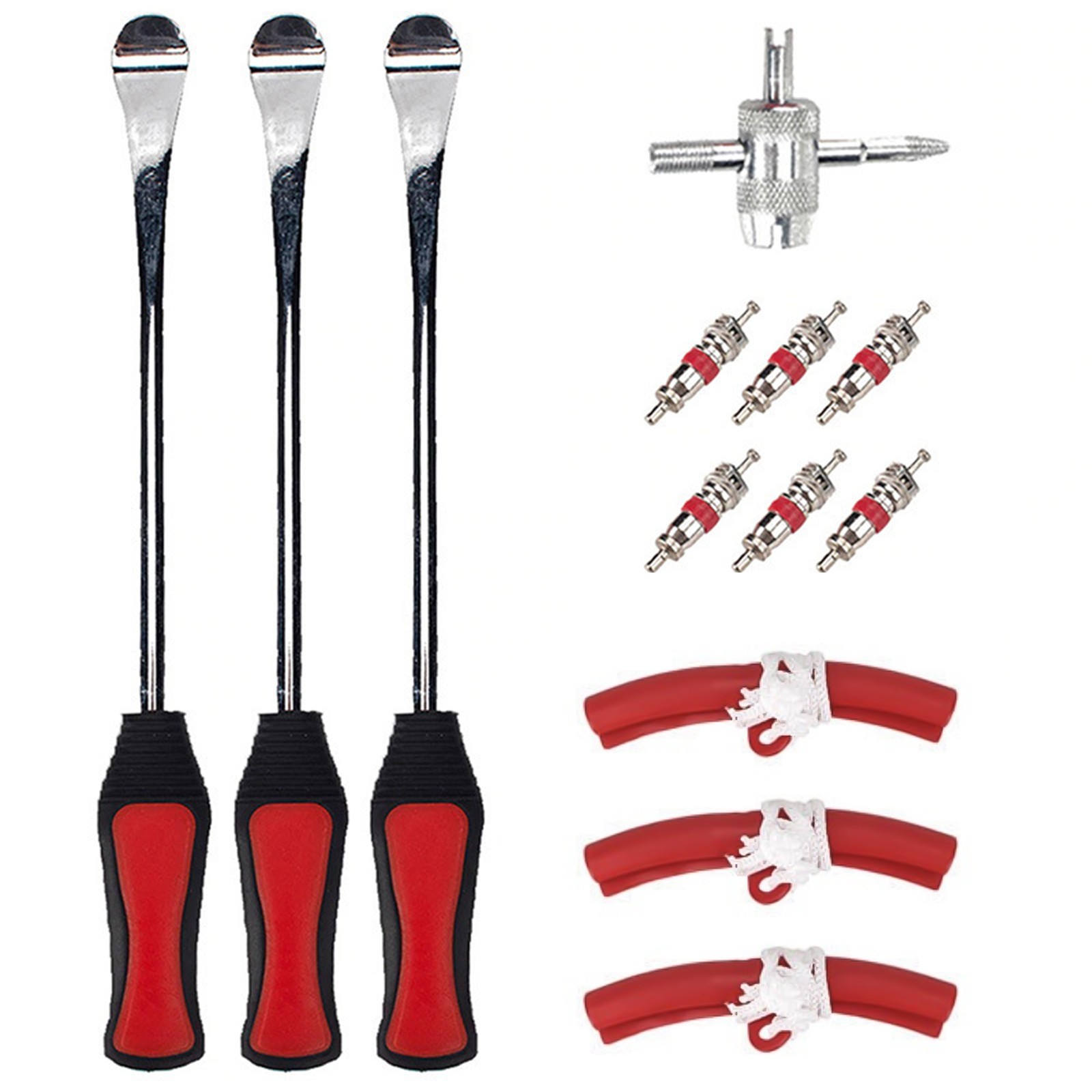 1Set Steel 370mm Tire Lever Lifting Pry Bar Tool Set For Auto Mechanical Repair
