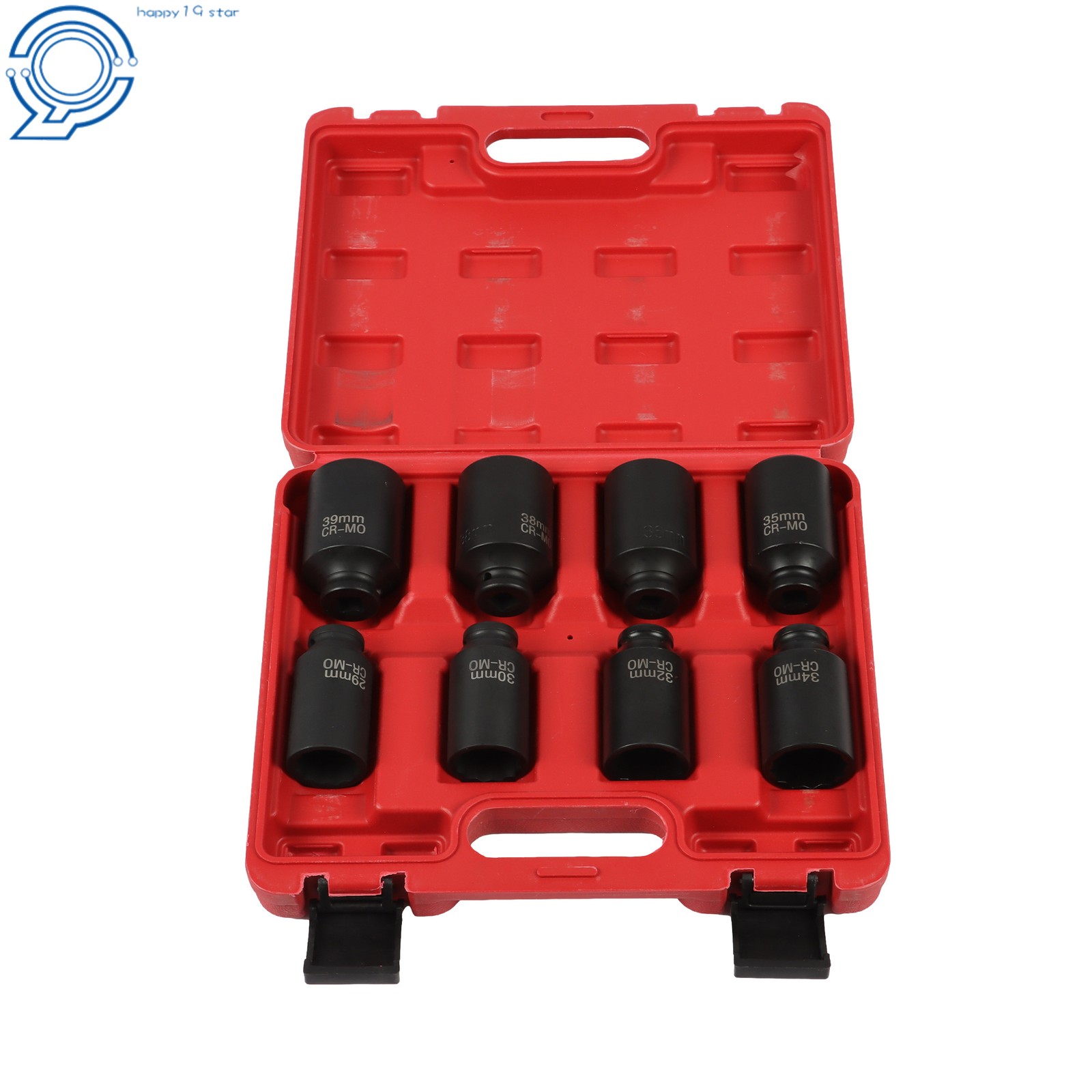 8PCS 1/2″ Impact Socket Set 12Point 1″ to 1-1/2″Drive Deep Spindle Axle Nut