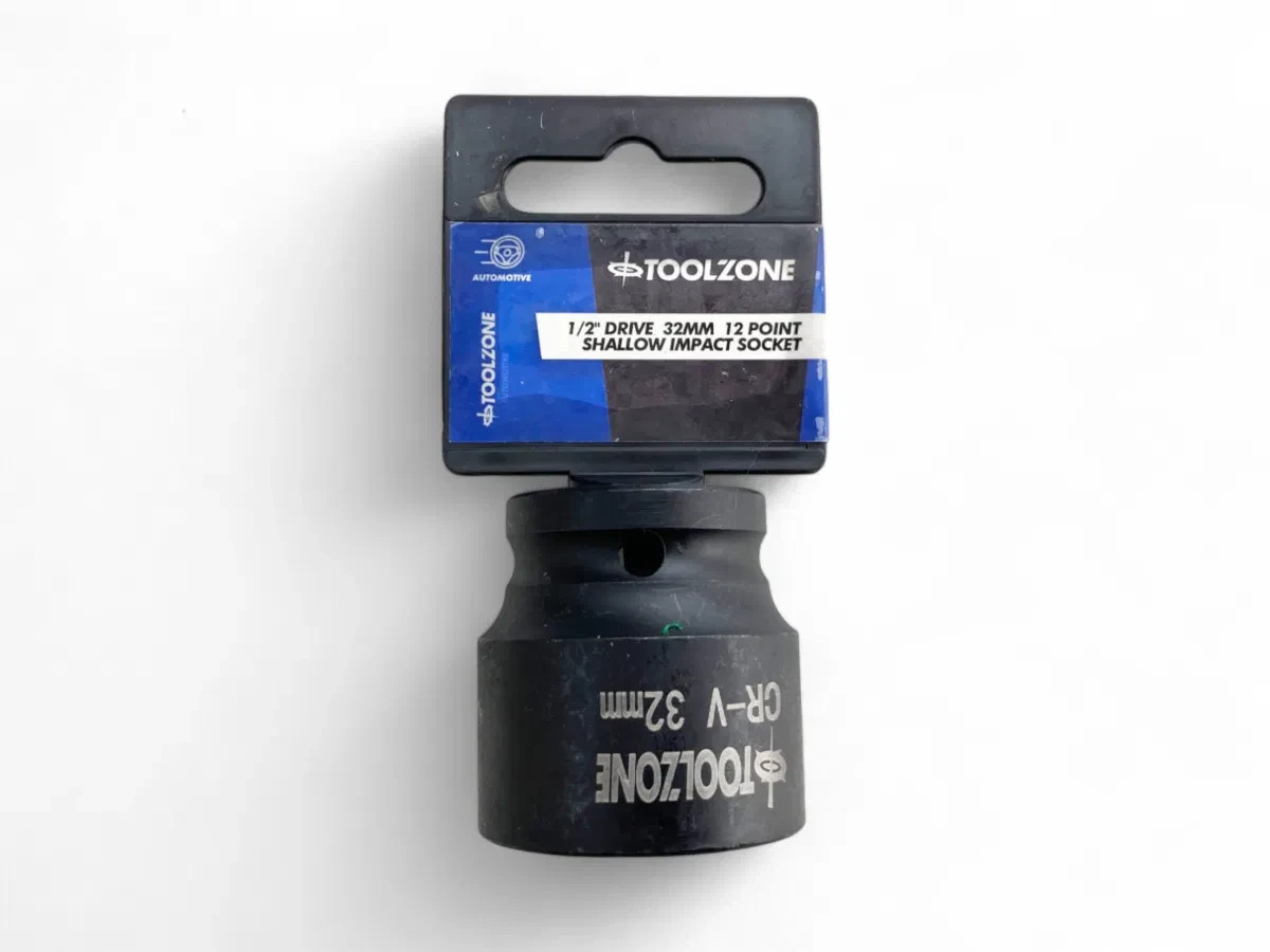 32mm Shallow Impact Socket 1/2″ Drive CR‑V Bi‑Hex 12‑Point Elite 32mm Socket