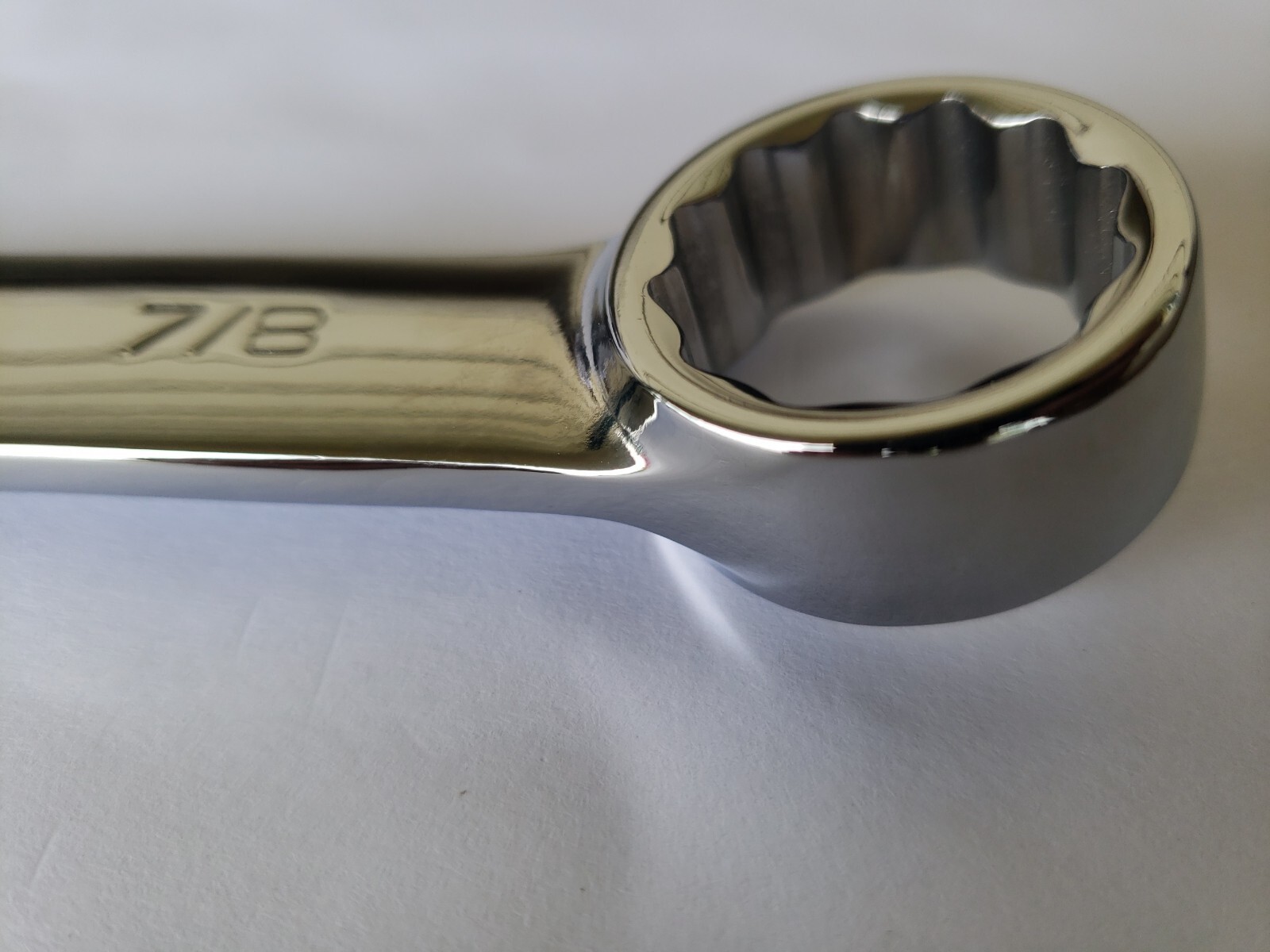 Snap-on Tools USA NEW 7/8″ SAE SHORT Length Chrome 12pt Combo Wrench OEX280B