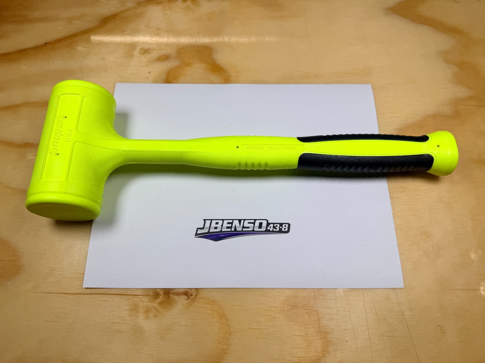 Snap-on Tools USA NEW HI-VIZ 48oz / 1350g Soft Face Dead Blow Hammer HBFE48HV