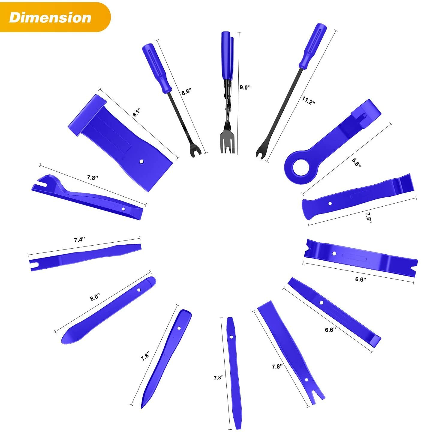 Auto Trim Removal Tool Kit Fastened Car Door Clips Panels Dashboards Plier Nylon