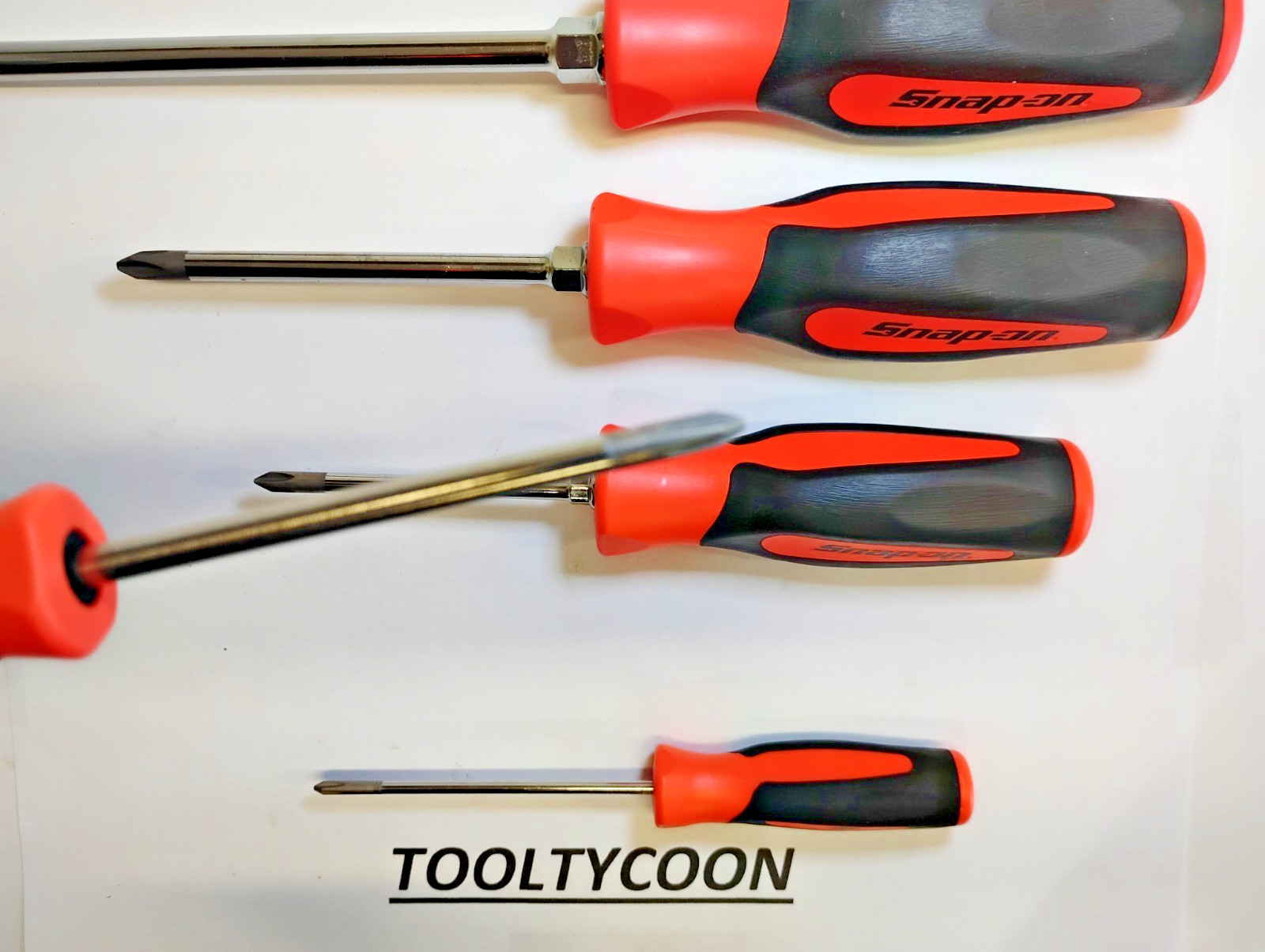 Snap-on Tools NEW 5pc ORANGE Soft Grip ALL PHILLIPS TIP Screwdriver Set SGDP50BO