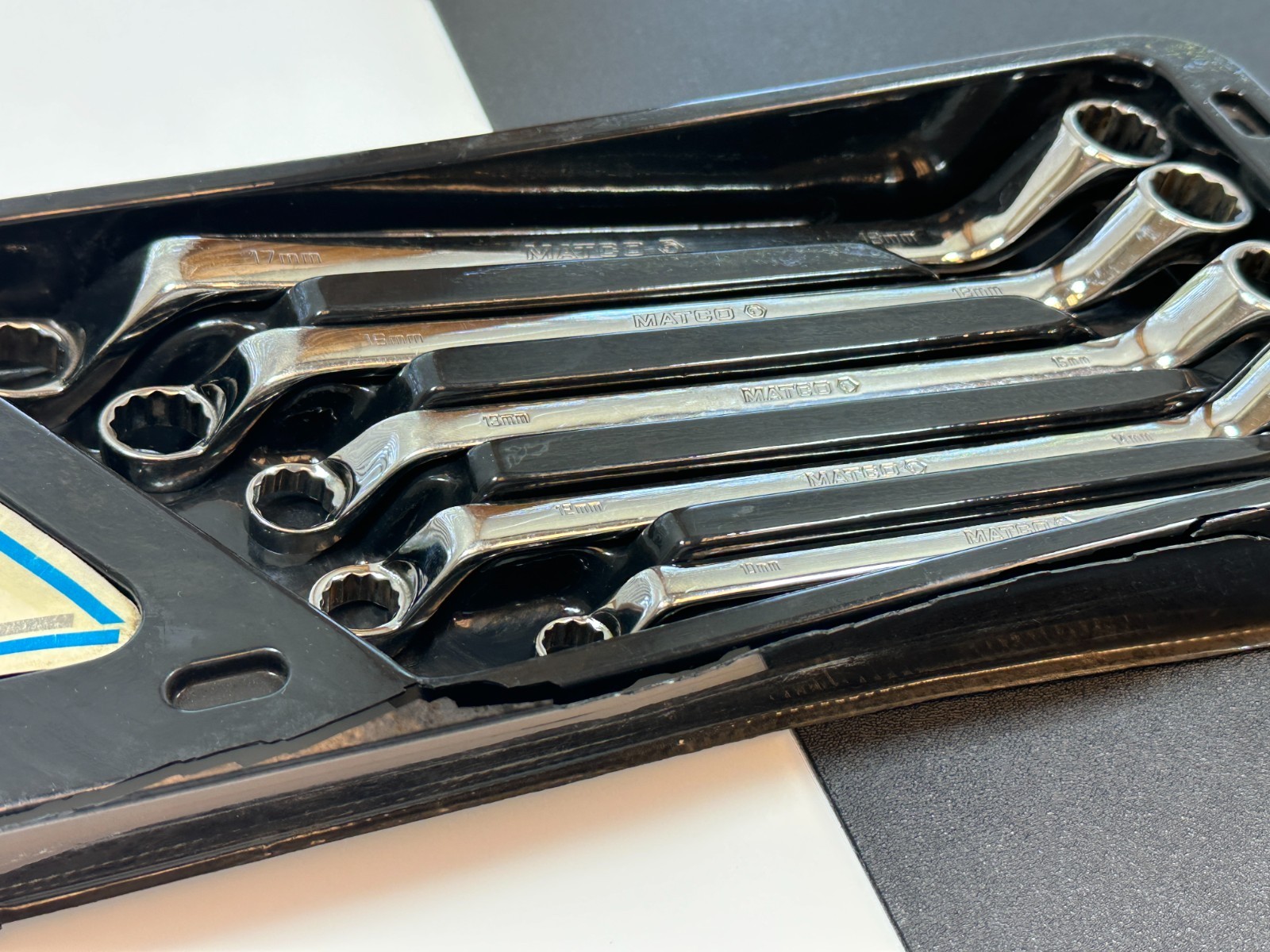 🇺🇸 Matco Tools USA SRBLM5T 5pc Offset Double Box METRIC 10mm-19mm Wrench Set