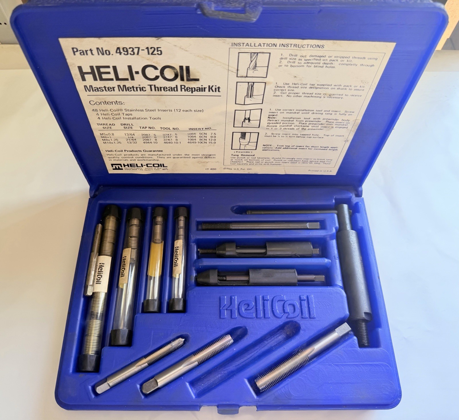 Heli-Coil 4937-125 Master Metric Thread Repair Kit