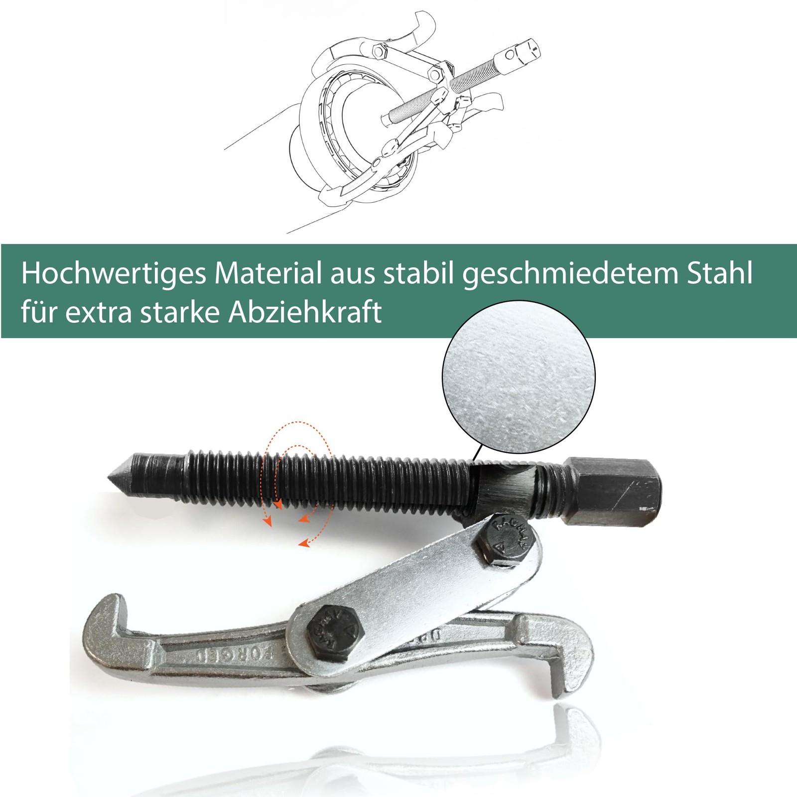 Puller Tool Bearing Puller Bearing Puller Set 3 Piece 75, 100, 150 mm K…