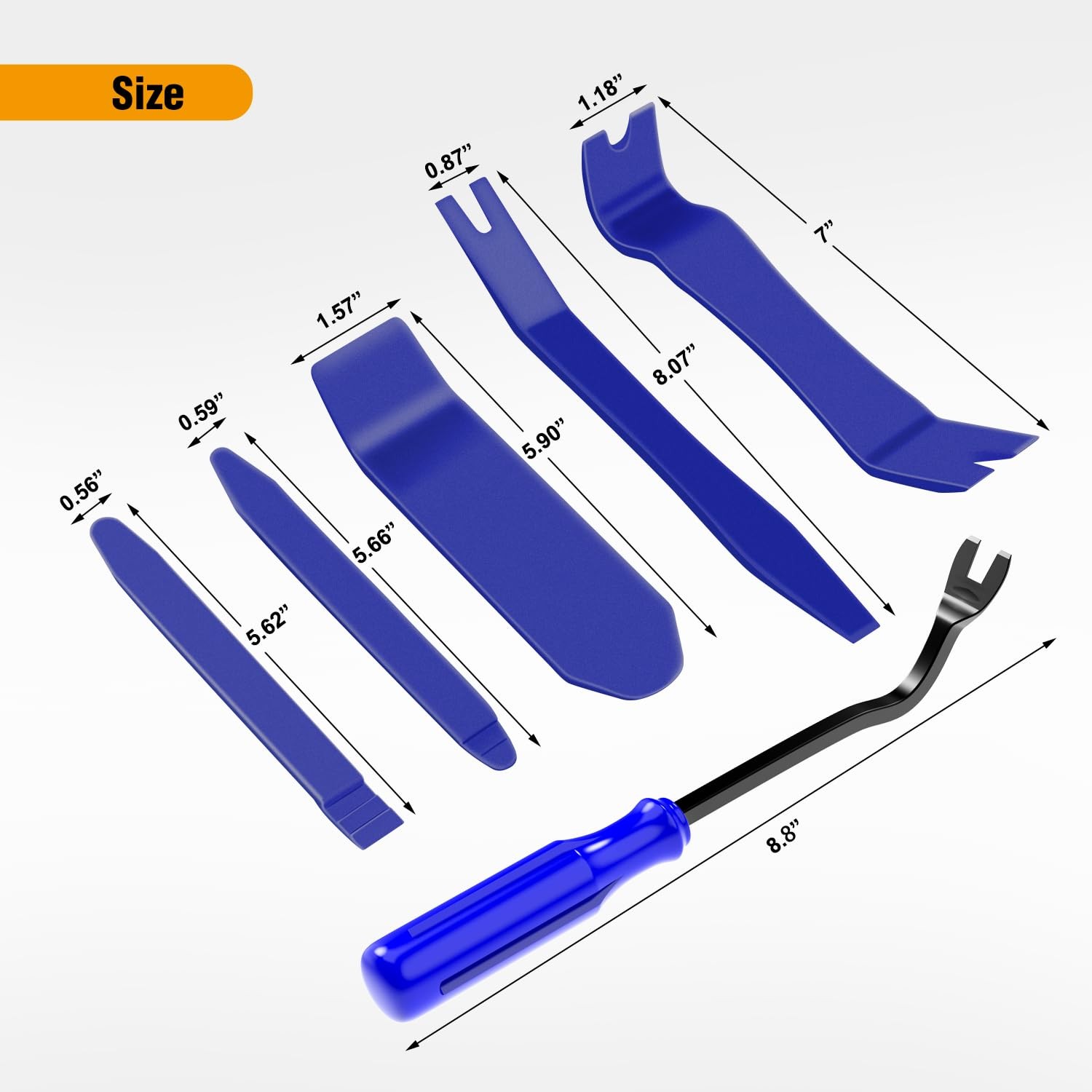 Auto Trim Removal Tool Kit 6PCS NoScratch Tools for Dash, Window, Molding