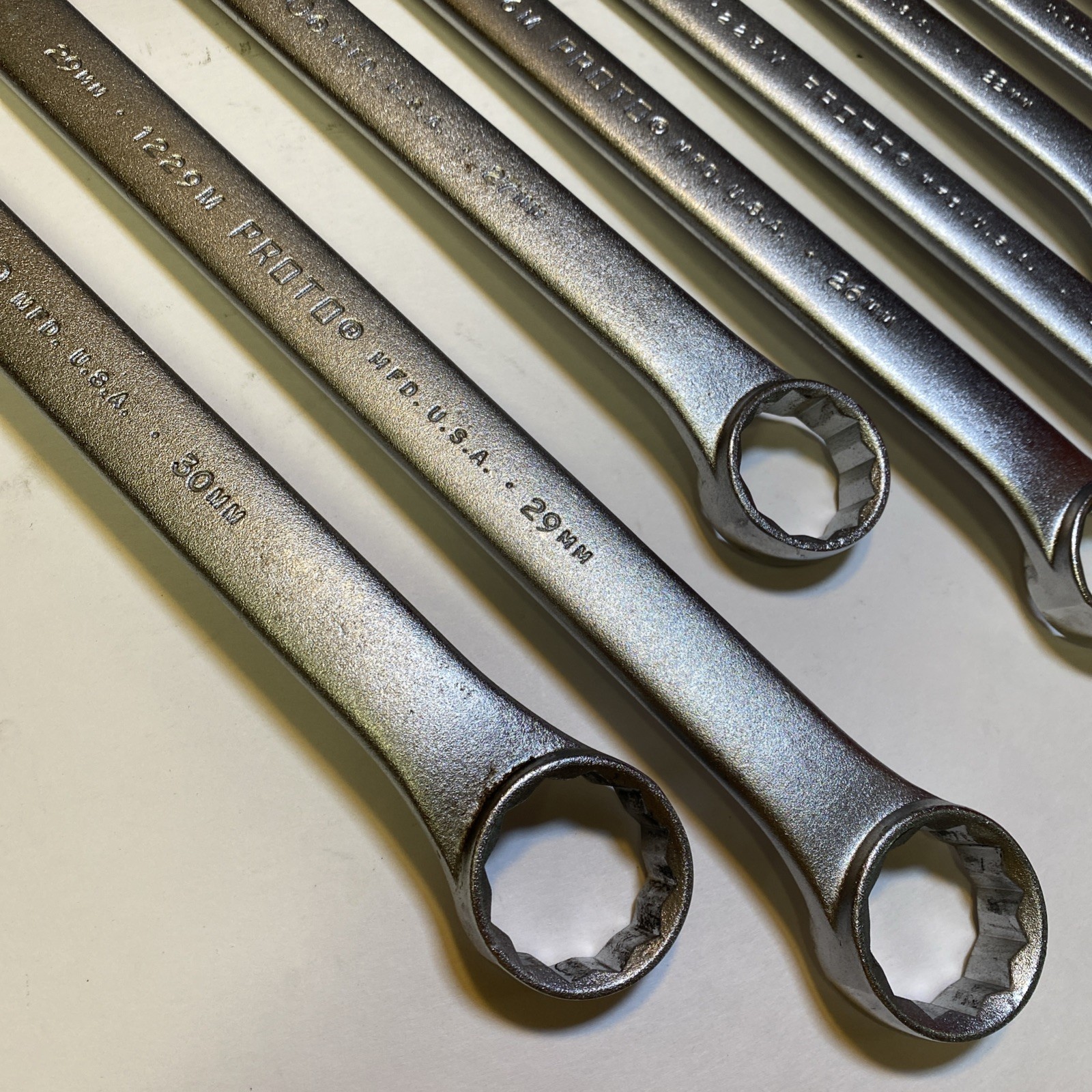 Proto Professional Large Metric Wrenches 8 Piece Set 20mm-30mm USA Made