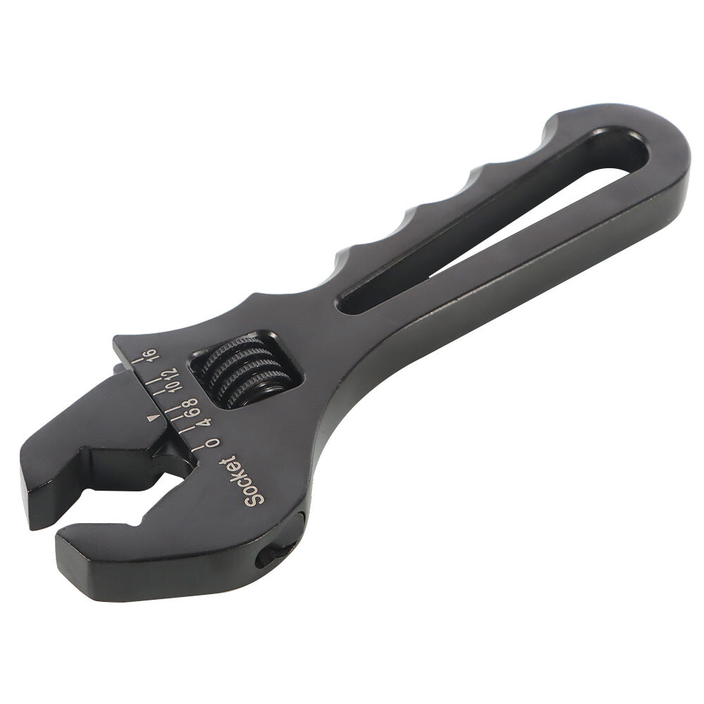 Labwork 3AN-16AN Adjustable Wrench Black Aluminum Tool For Hose End Fitting