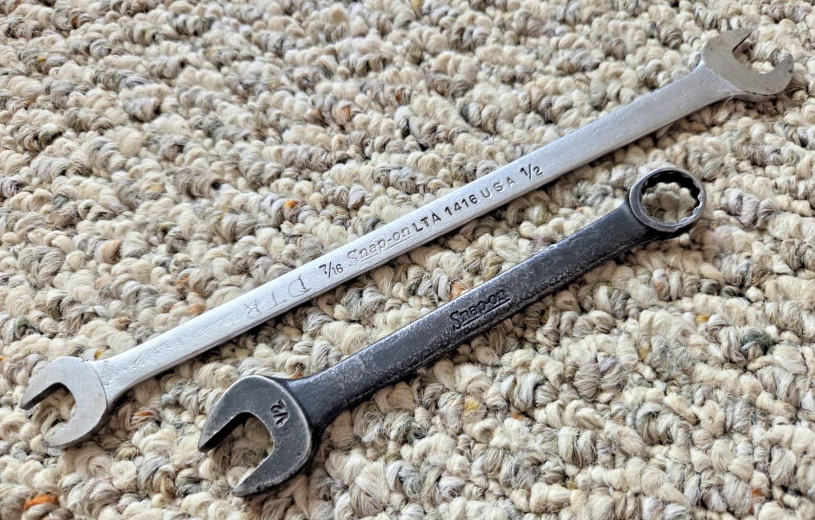 Vintage Snap-On Wrench Lot of 2 Wrenches 1/2″ 7/16″ SAE LTA 1416