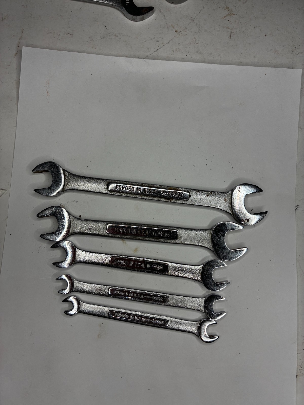 Craftsman 5 Piece Metric Open End Wrench Set 7mm-15mm Forged USA