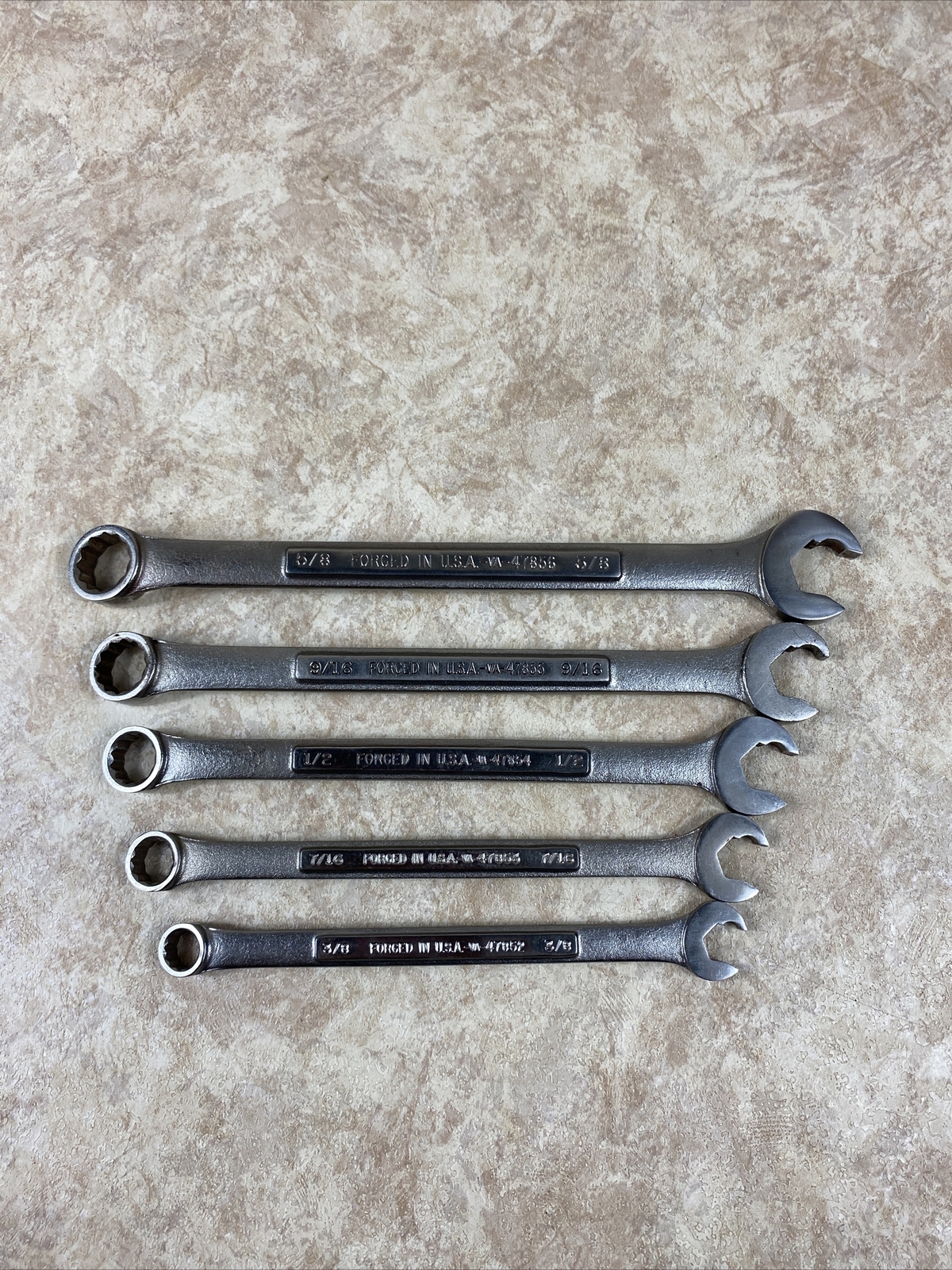 Craftsman Comb Speed Wrench 5 VA Series 12 pt 3/8, 7/16, 1/2, 9/16, 5/8 JJT
