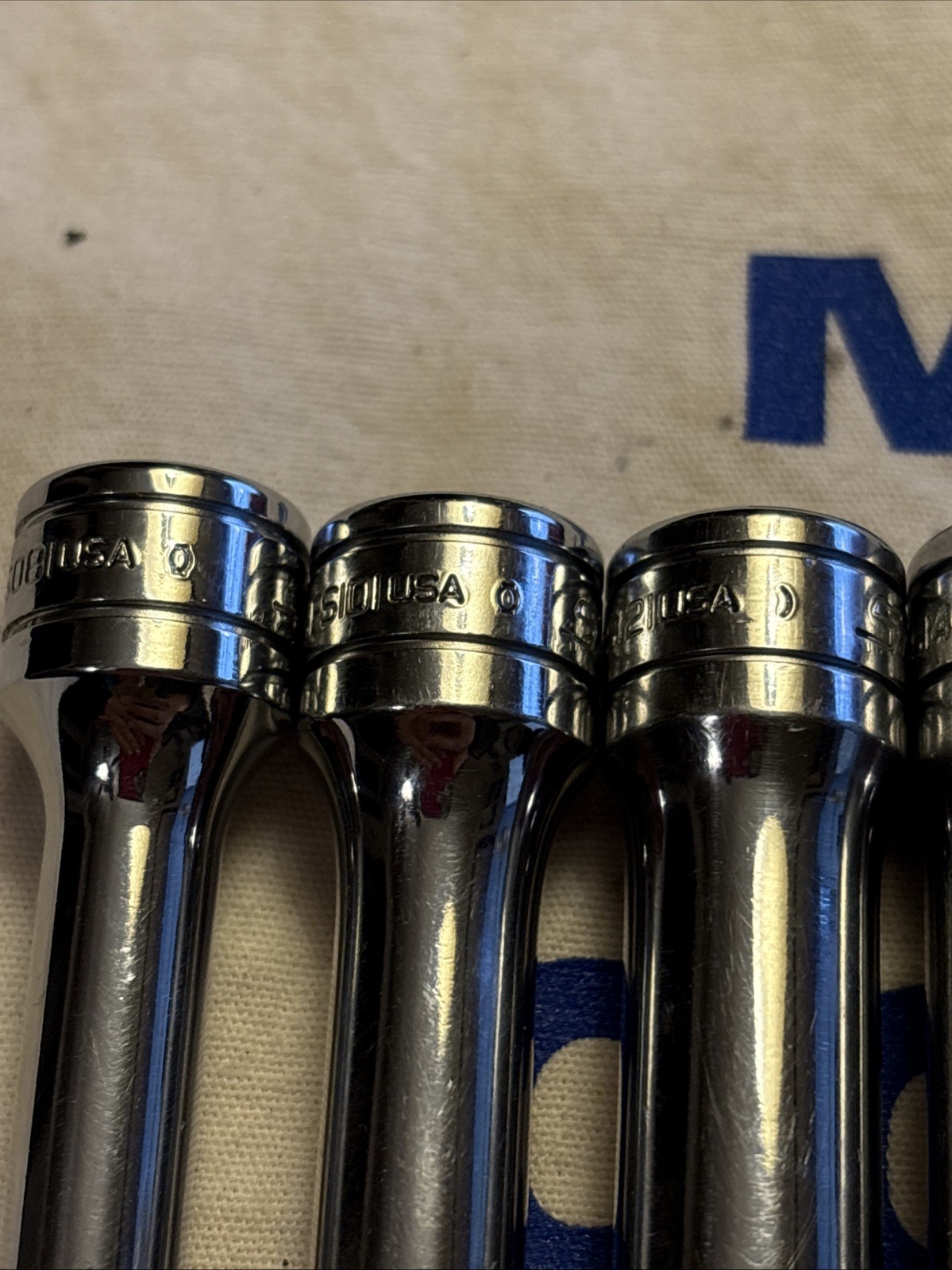 Snap-on Tools USA 3/8″ Drive 6pt 9pc SAE Deep Chrome Socket Set 211SFSY