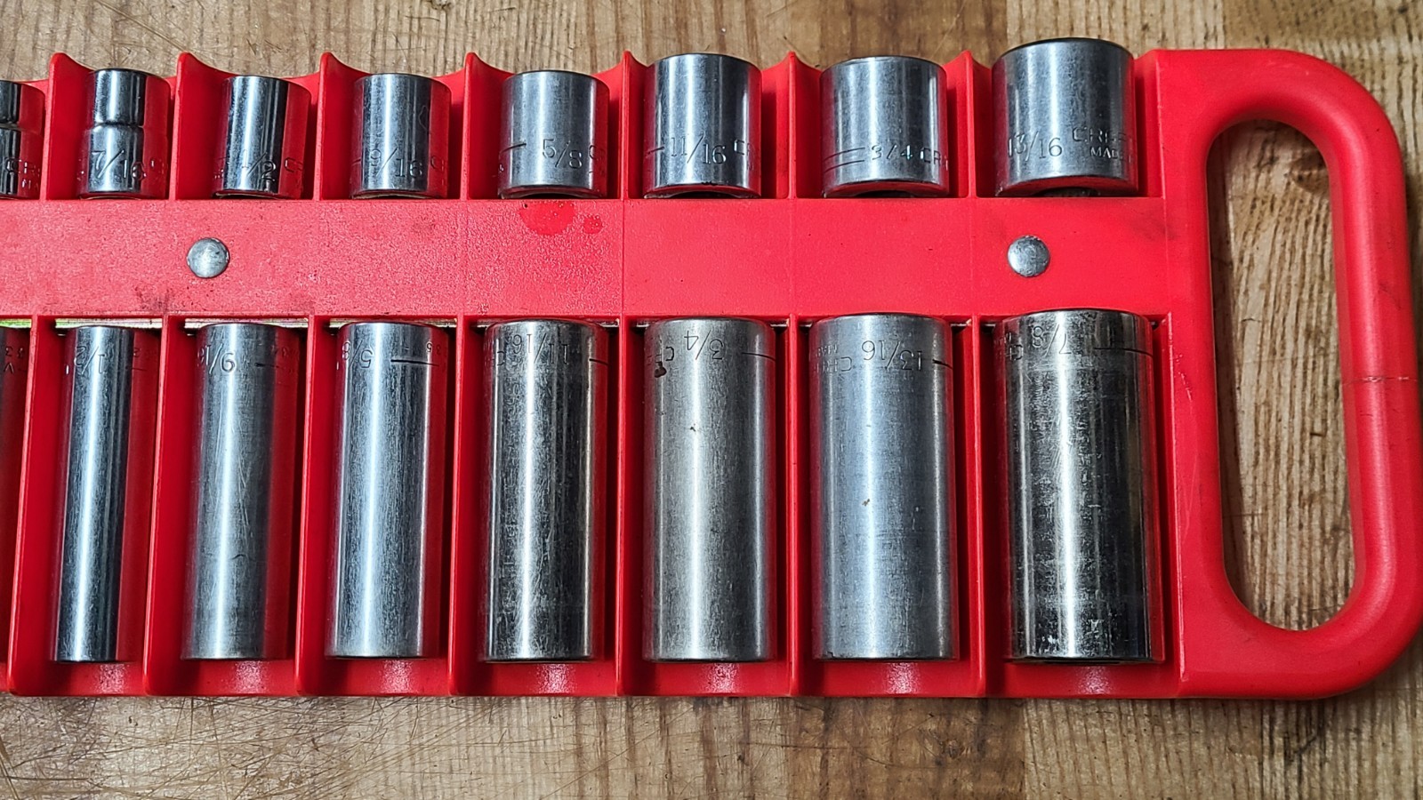 Vintage Craftsman ⅜ & ¼» Drive Socket Set 28 pc + Magnetic Holder ⅞ To 5/32 USA