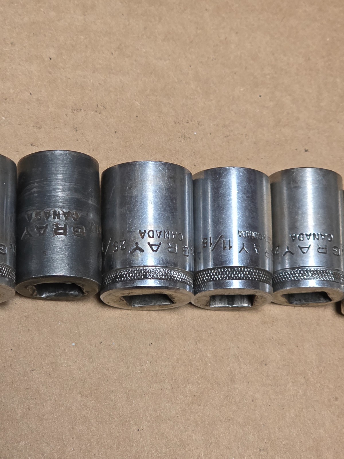 GRAY 10 Piece 1/2″ Drive Socket Set SAE Canada
