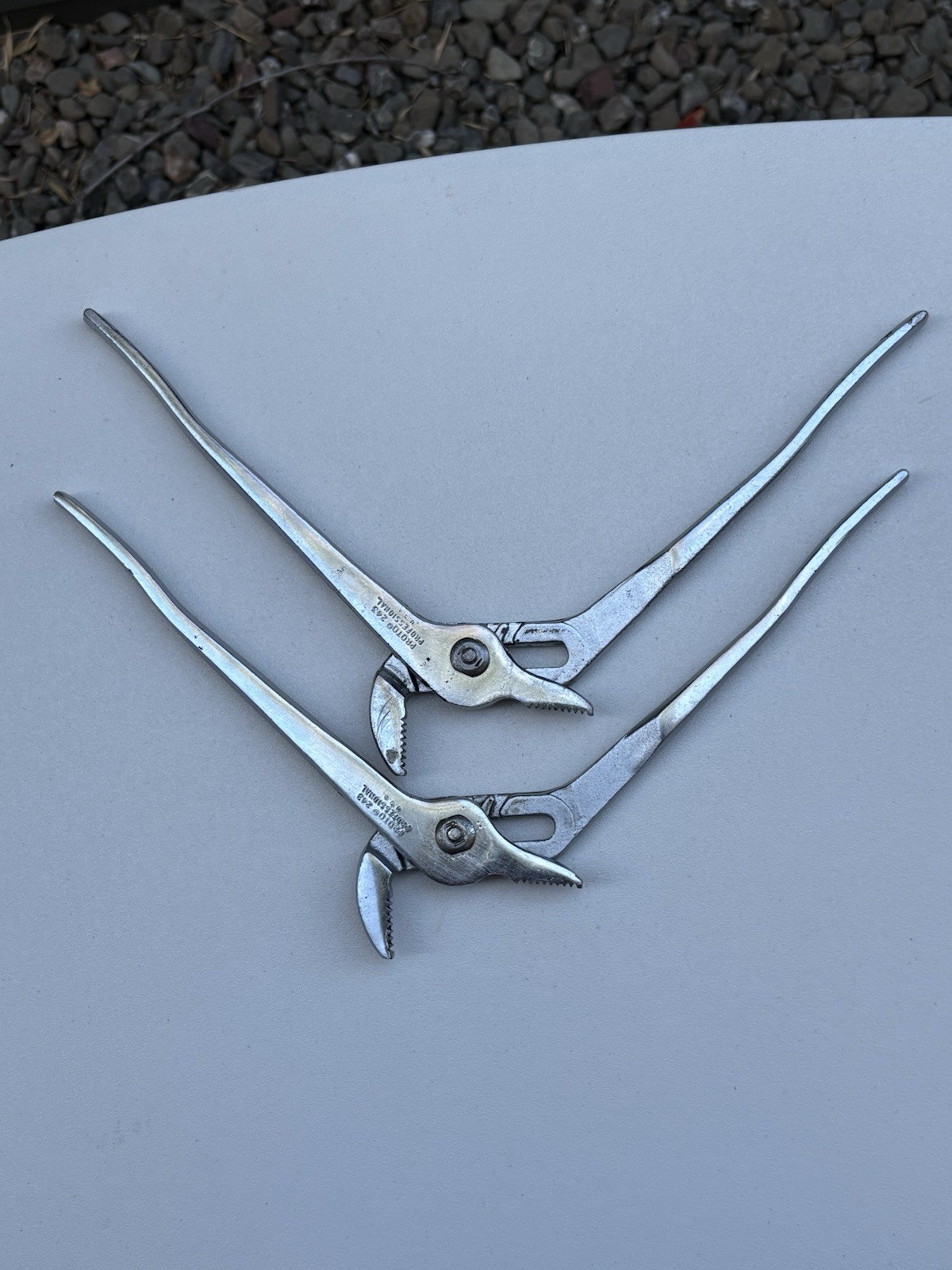 Lot of 2 Proto 243 10″ Adjustable Slip Joint Pliers Made in USA