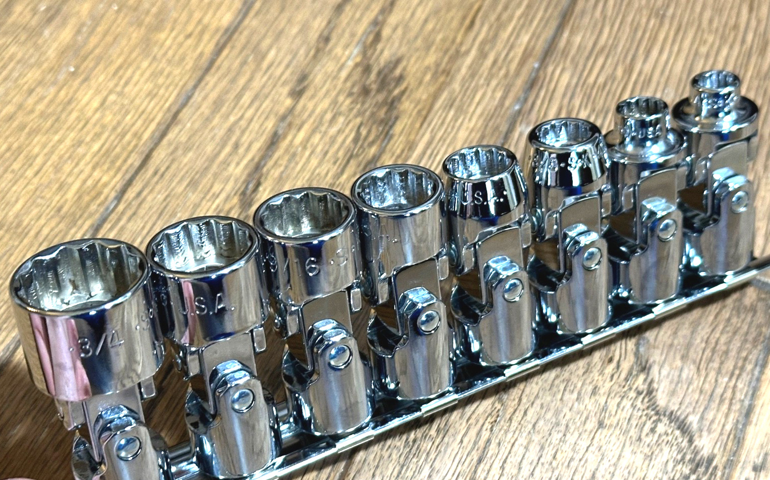 🇺🇸 NEW SK Tools USA 3/8″ SAE 12PT Swivel Universal Socket Set Flex Wobble Lot