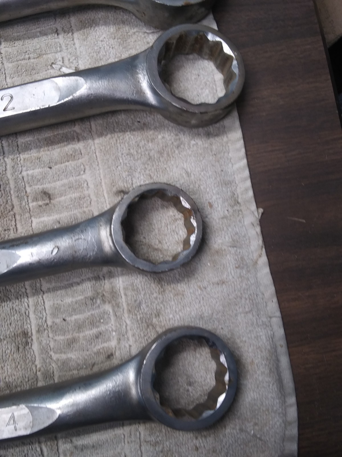 Wright Tools Large Combination Wrench Set 5pc SAE Wright Grip USA